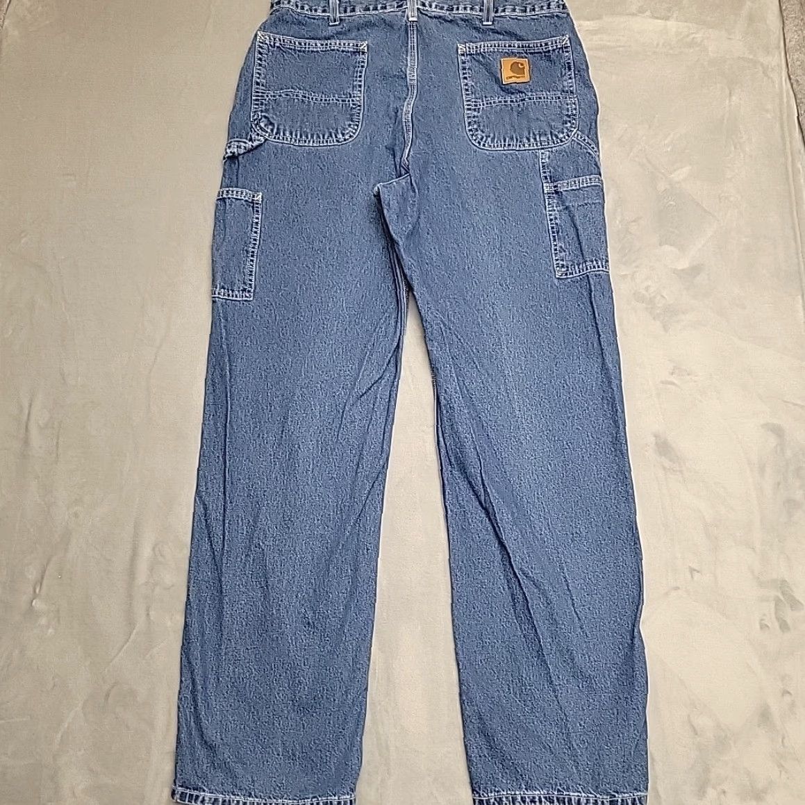 Carhartt VINTAGE Carhartt Jeans Men 38x34 Blue Denim B13DST Carpenter Cargo Work Workwear Size US 38 / EU 54 - 4 Thumbnail