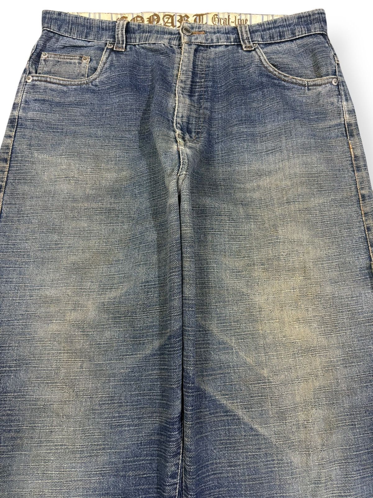 JNCO Vintage 90s Conart Faded Washed Baggy Carpenter Jeans Size US 33 - 3 Thumbnail