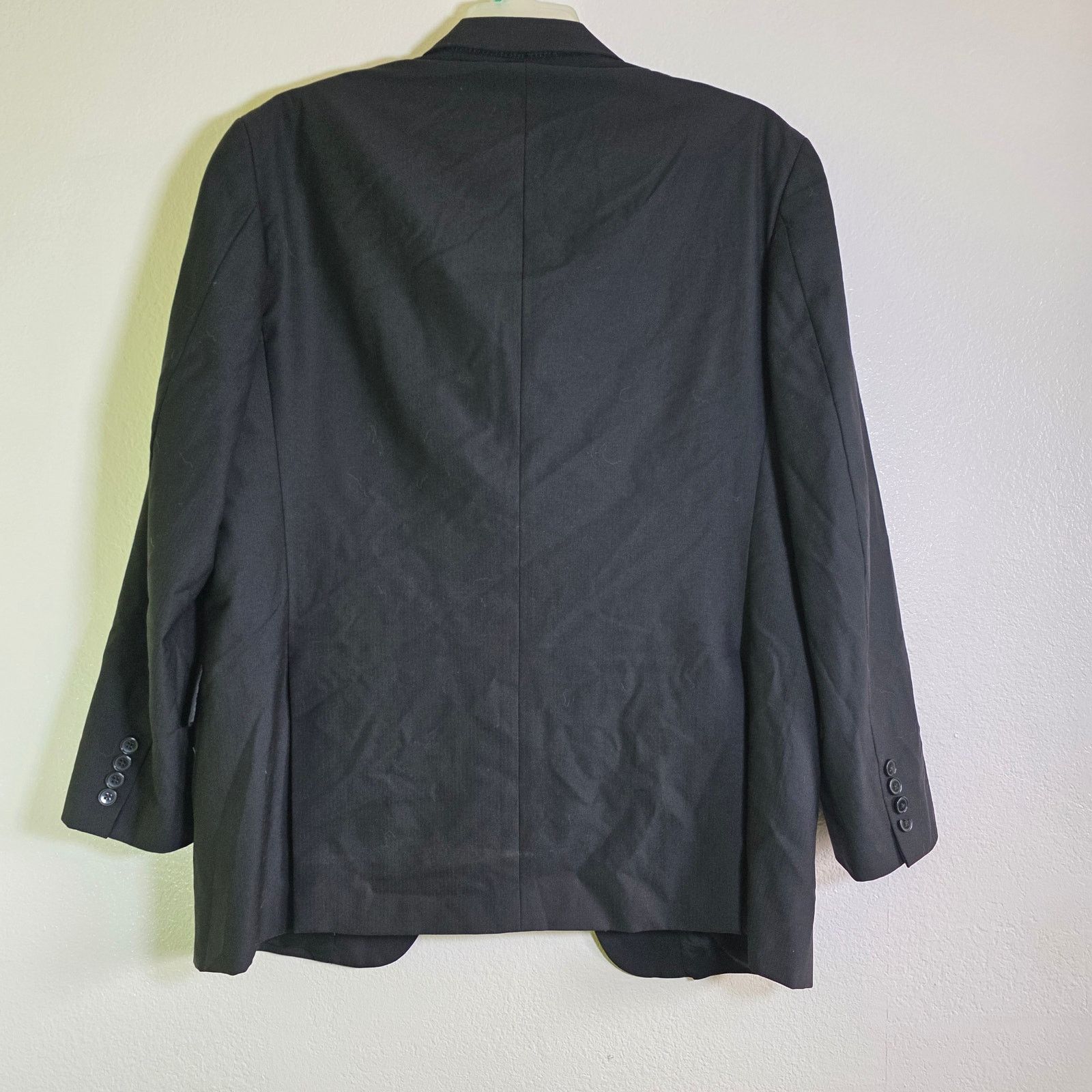 Joseph Abboud Joseph Abboud Wool Blazer Super 120’s Black Mens 43R Large Size 42R - 6 Thumbnail