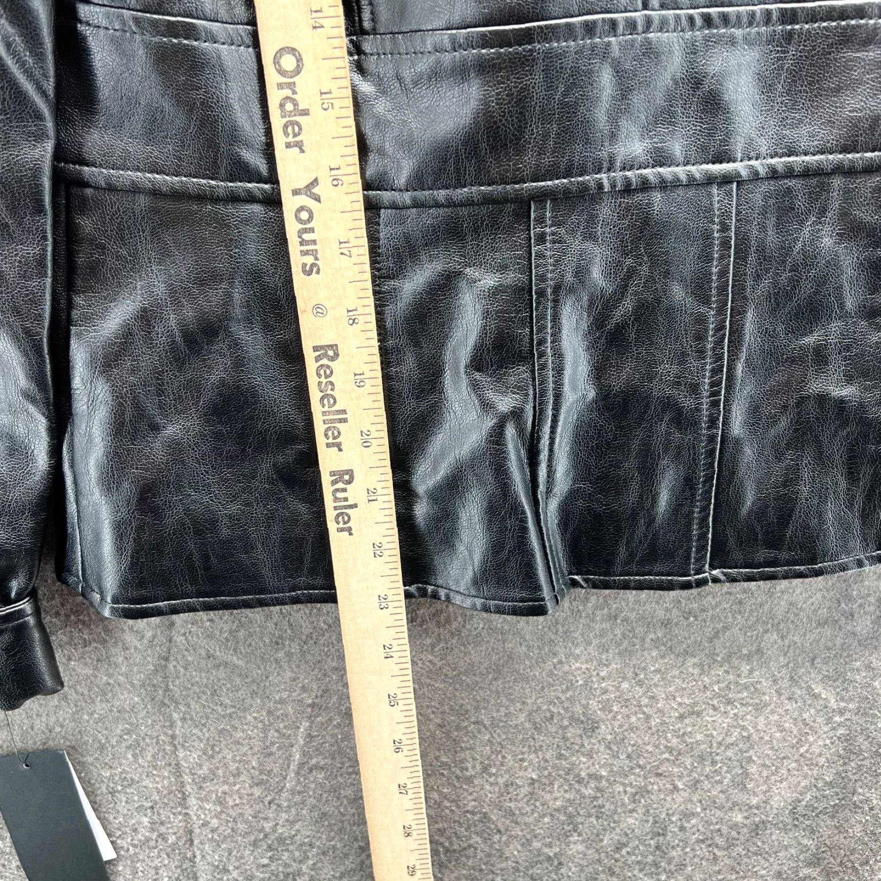 Kenneth Cole KENNETH COLE Leather Jacket Womens Small Black Faux Zip Up Moto Biker NEW 99 Size S / US 4 / IT 40 - 4 Thumbnail