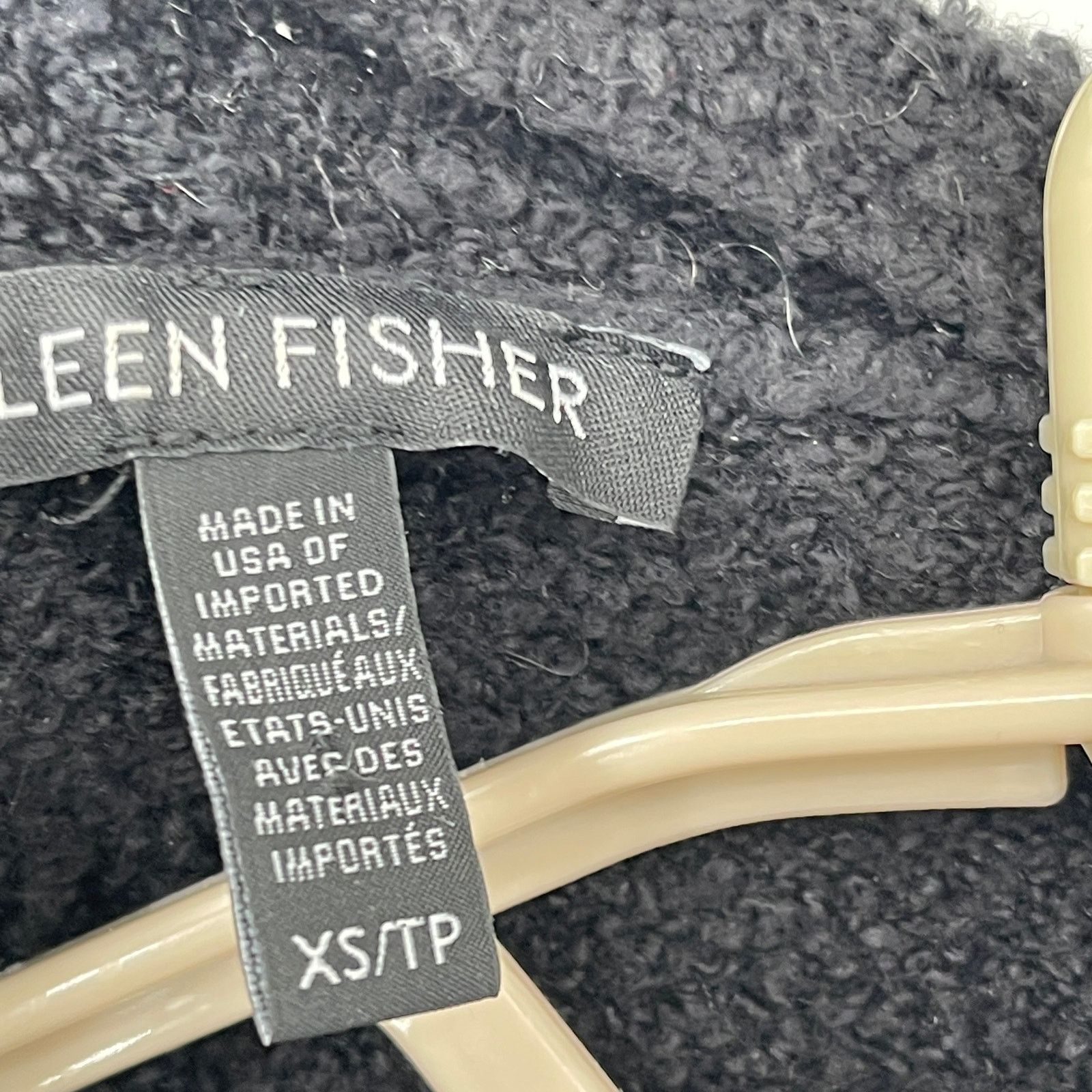 Eileen Fisher Eileen Fisher Cotton Boucle Long Cardigan Black XS/Small Size S / US 4 / IT 40 - 7 Thumbnail