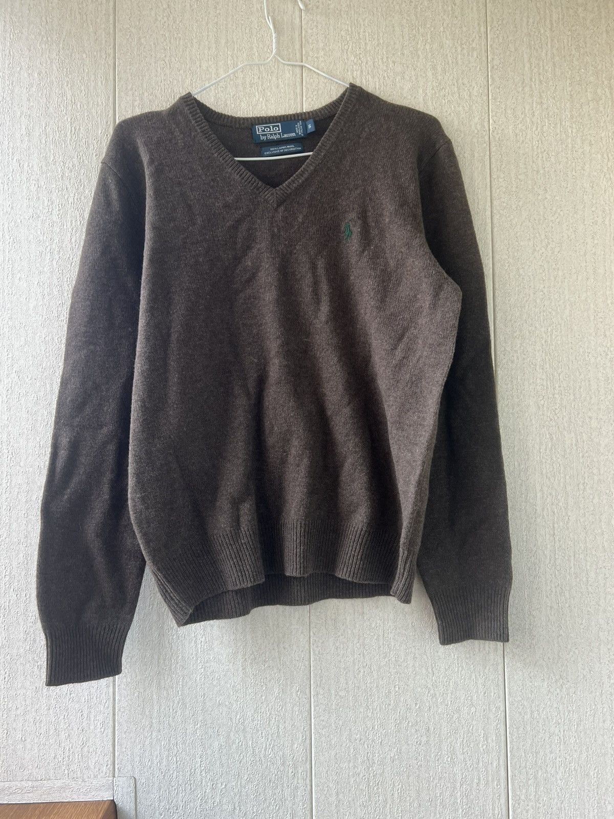 Polo Ralph Lauren Vintage Polo Ralph Lauren Sweater Knitted Brown 90s Size US S / EU 44-46 / 1 - 1 Thumbnail