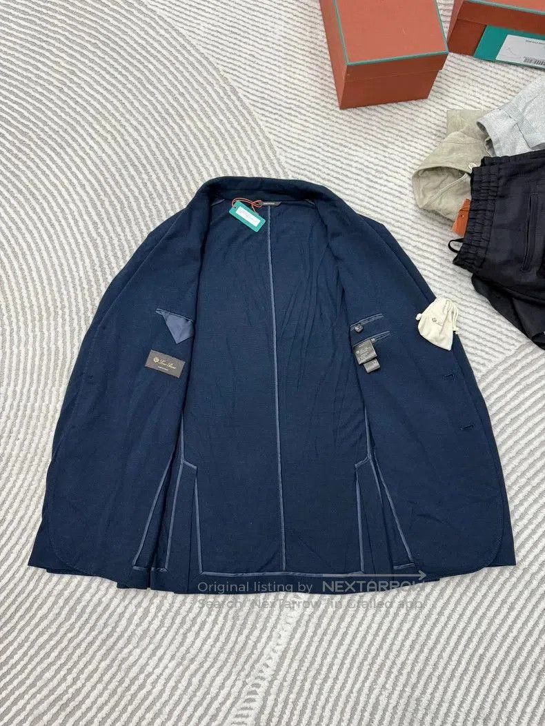 Loro Piana Loro Piana Men's Navy Casual Blazer Jacket. Size US L / EU 52-54 / 3 - 2 Thumbnail