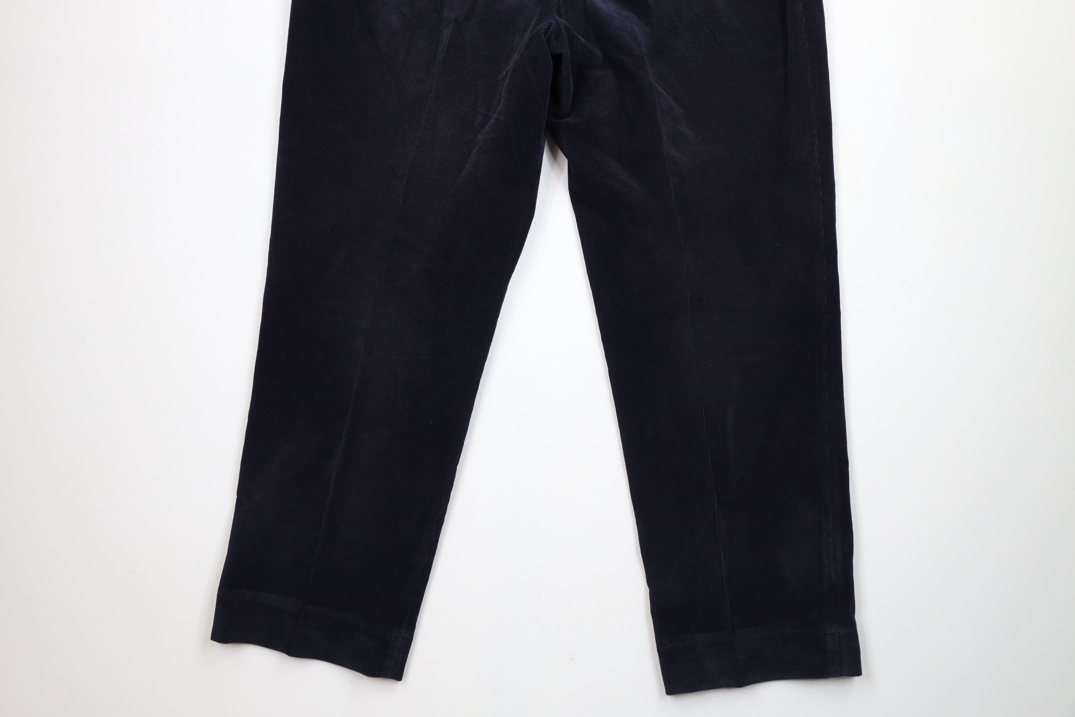 Lands' End × Vintage Vintage 90s Lands End Pleated Wide Leg Corduroy Pants Blue Size US 37 - 11 Thumbnail