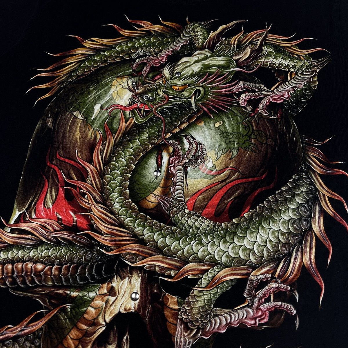 Band Tees × Japanese Brand Rock Chang 3D Dragon Glow In The Dark T-Shirt Size US M / EU 48-50 / 2 - 6 Thumbnail