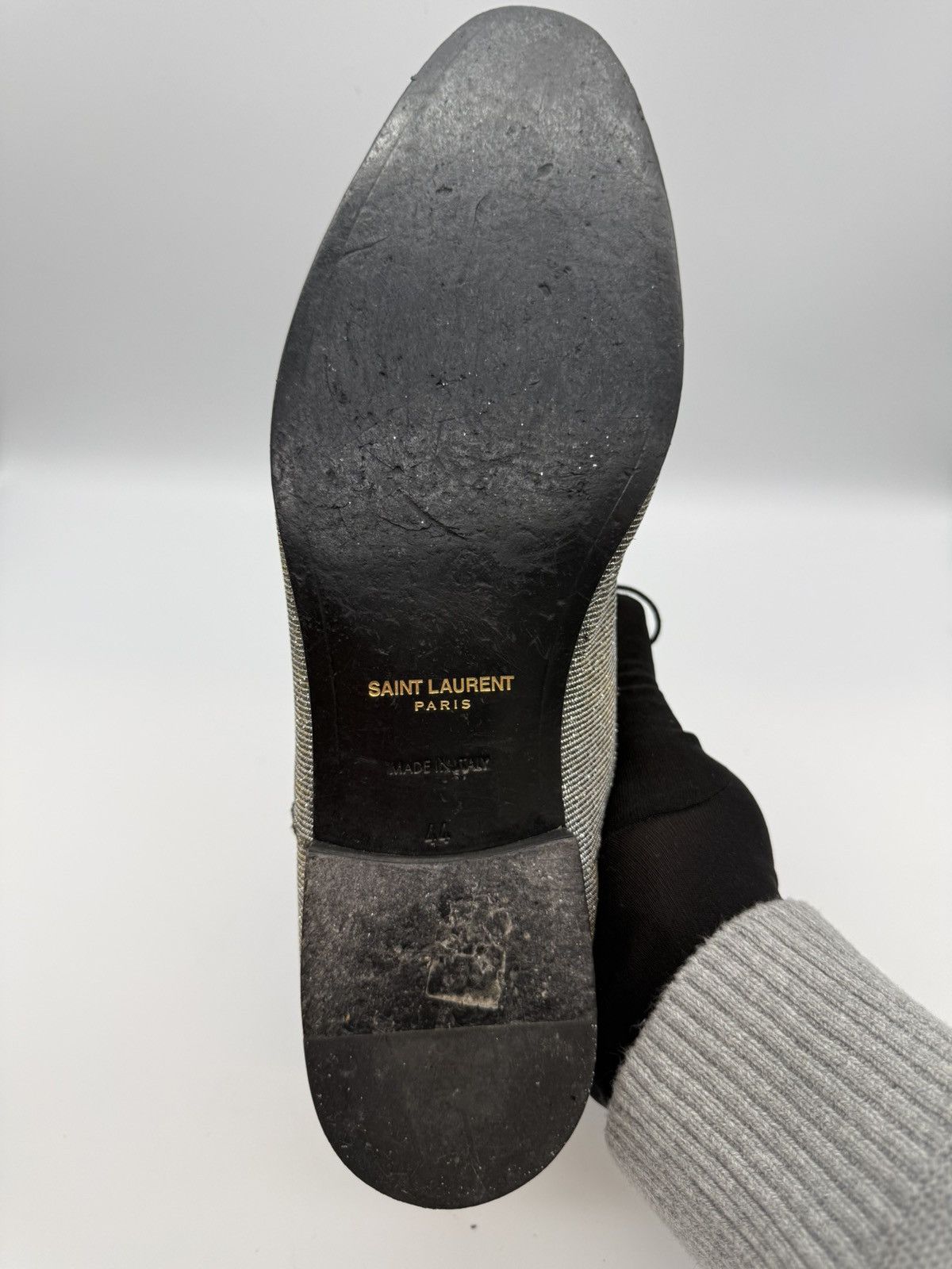 Saint Laurent Paris SAINT LAURENT PARIS-Gold/Silver Lurex Metallic Oxford Derby Size US 11 / EU 44 - 16 Thumbnail