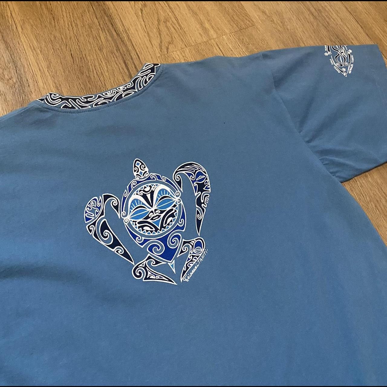 Other Blue and white graphic turtle print tee Size US M / EU 48-50 / 2 - 4 Thumbnail