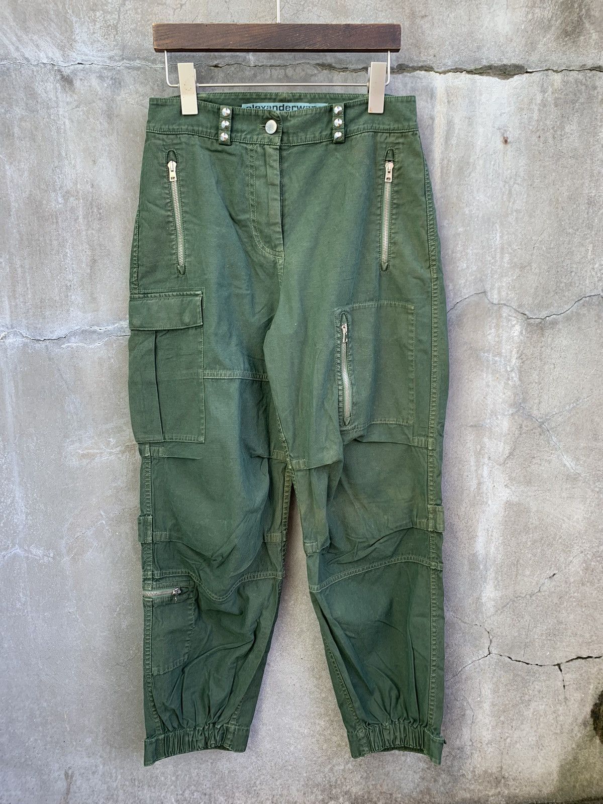 Alexander Wang Studded Multi Zipper Cargo Pants Size US 28 / EU 44 - 1 Thumbnail
