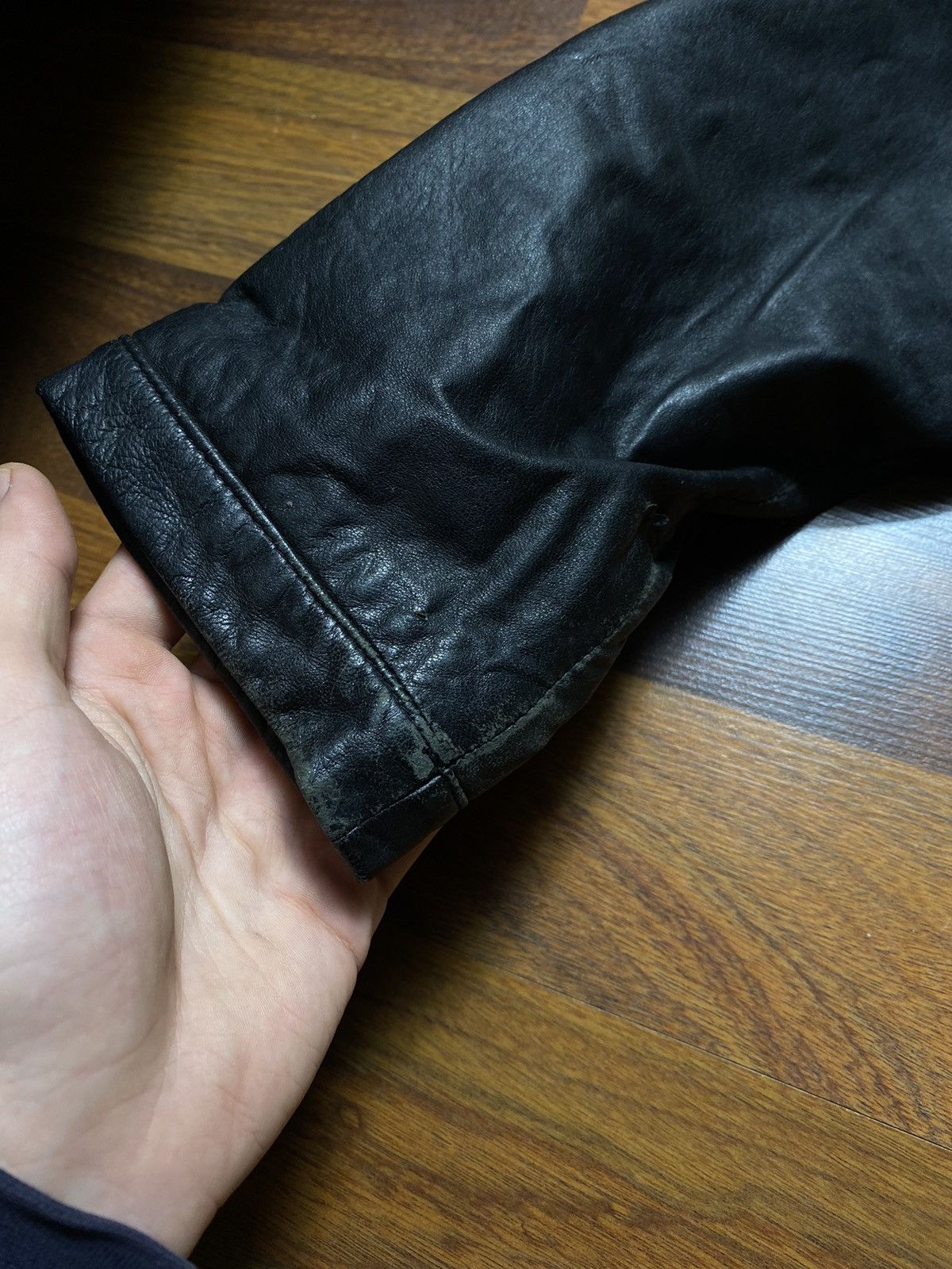 Leather Futuristic Vintage Japanese Style Flamingo Leather Jacket Size M / US 6-8 / IT 42-44 - 5 Thumbnail