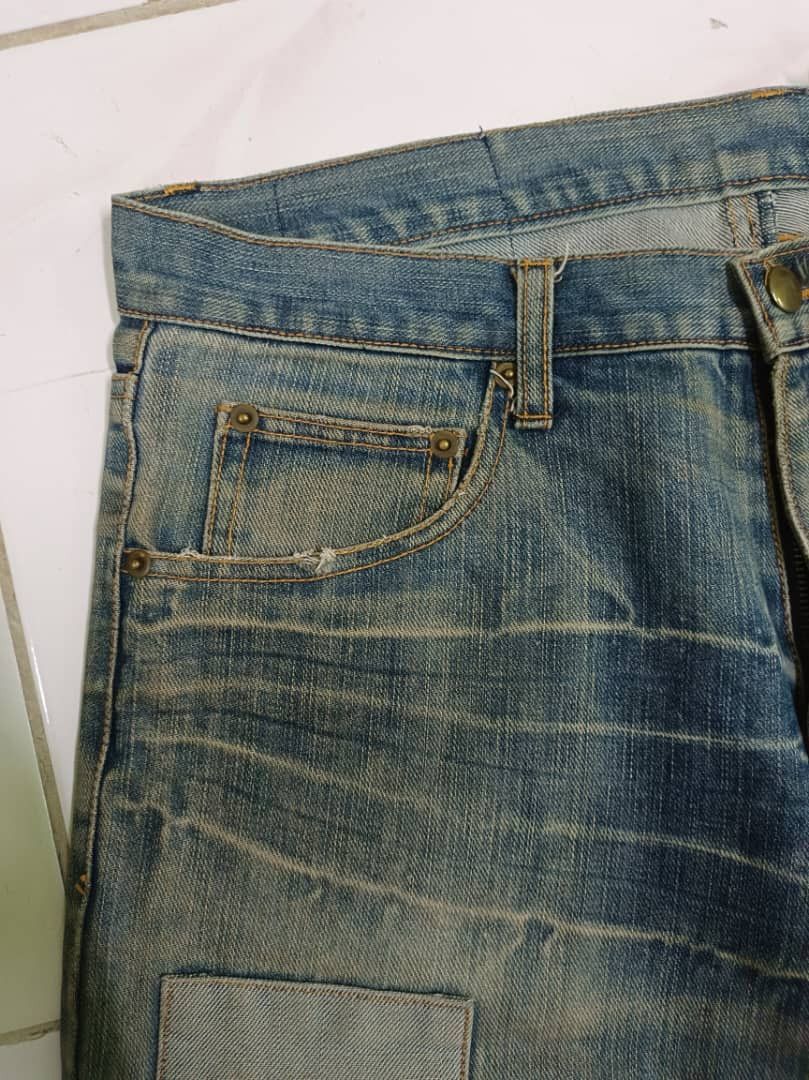 Japanese Brand Plotgate Original Patchwork Denim Jeans Size US 33 - 8 Thumbnail