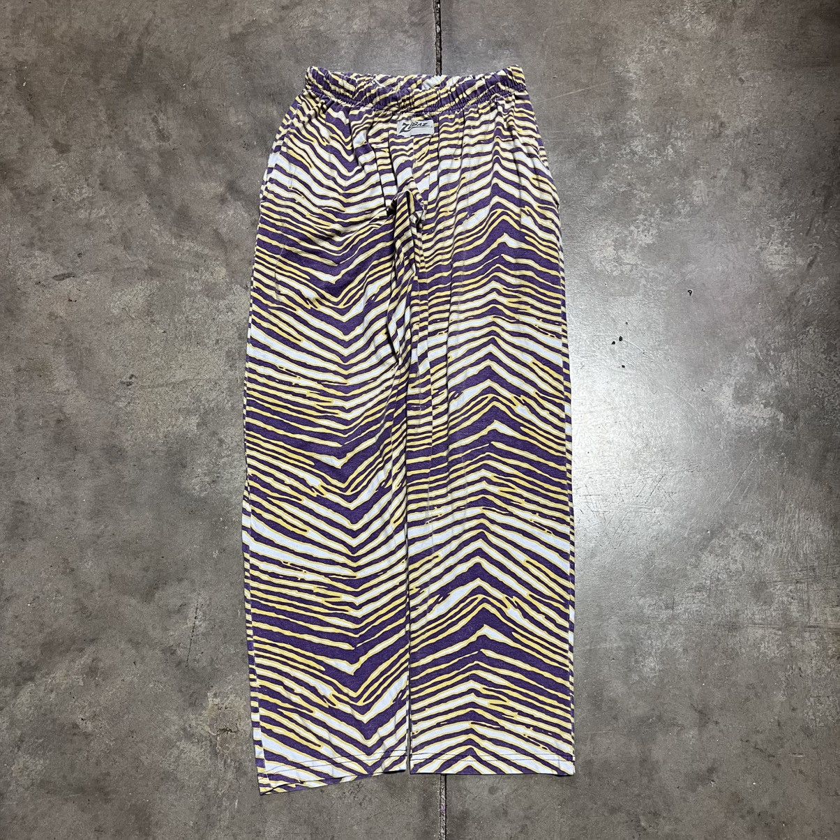Vintage 90s Zubaz Striped Pants LSU Tigers Minnesota Vikings