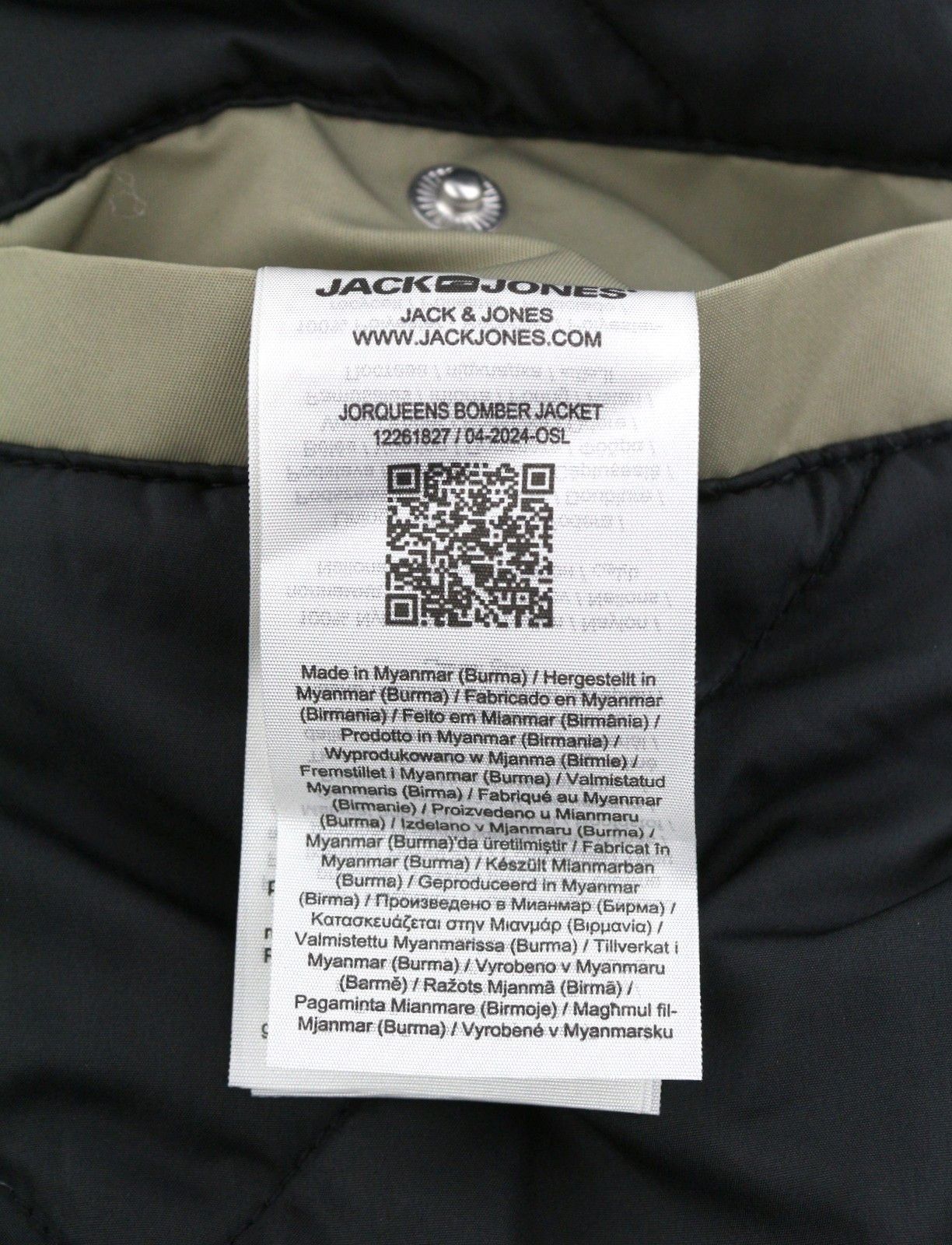 Jack & Jones JORQUEENS BOMBER M Silver Sage Oversized Zip 88020 Size US M / EU 48-50 / 2 - 8 Thumbnail