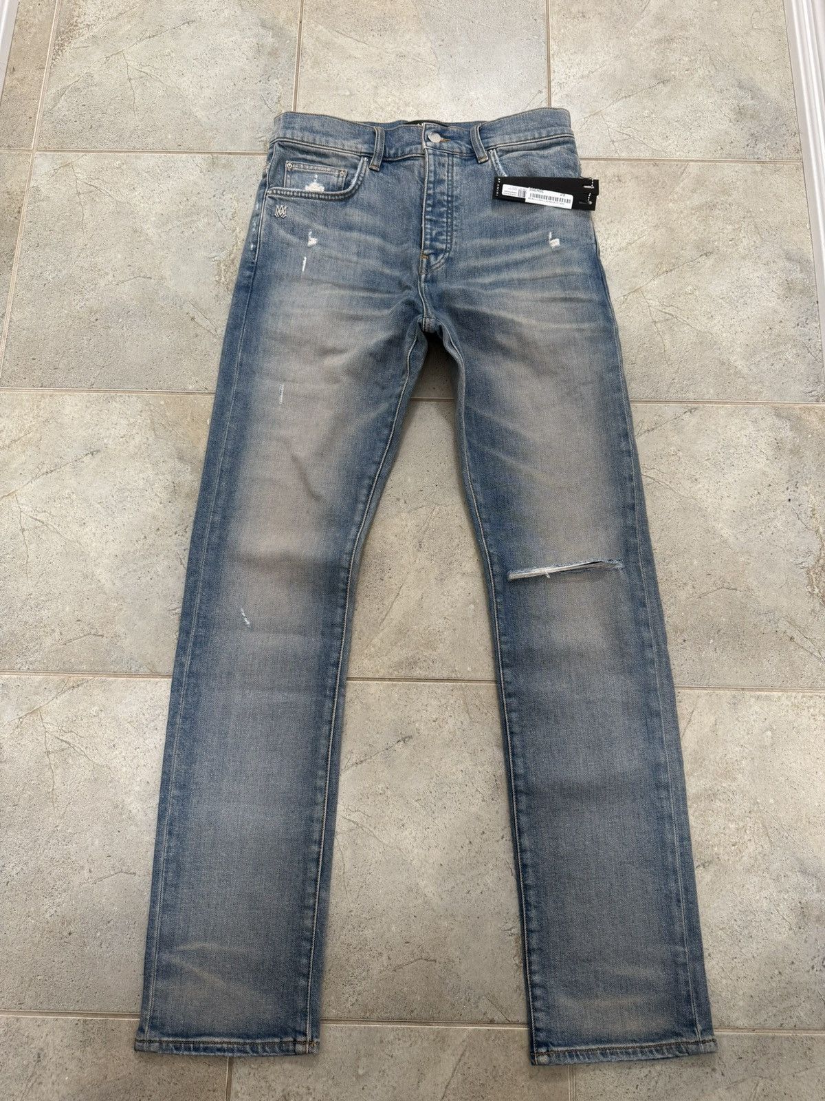 Amiri Amiri Blue slash slim jeans BRAND NEW W TAGS from ssense Size US 29 - 2 Thumbnail