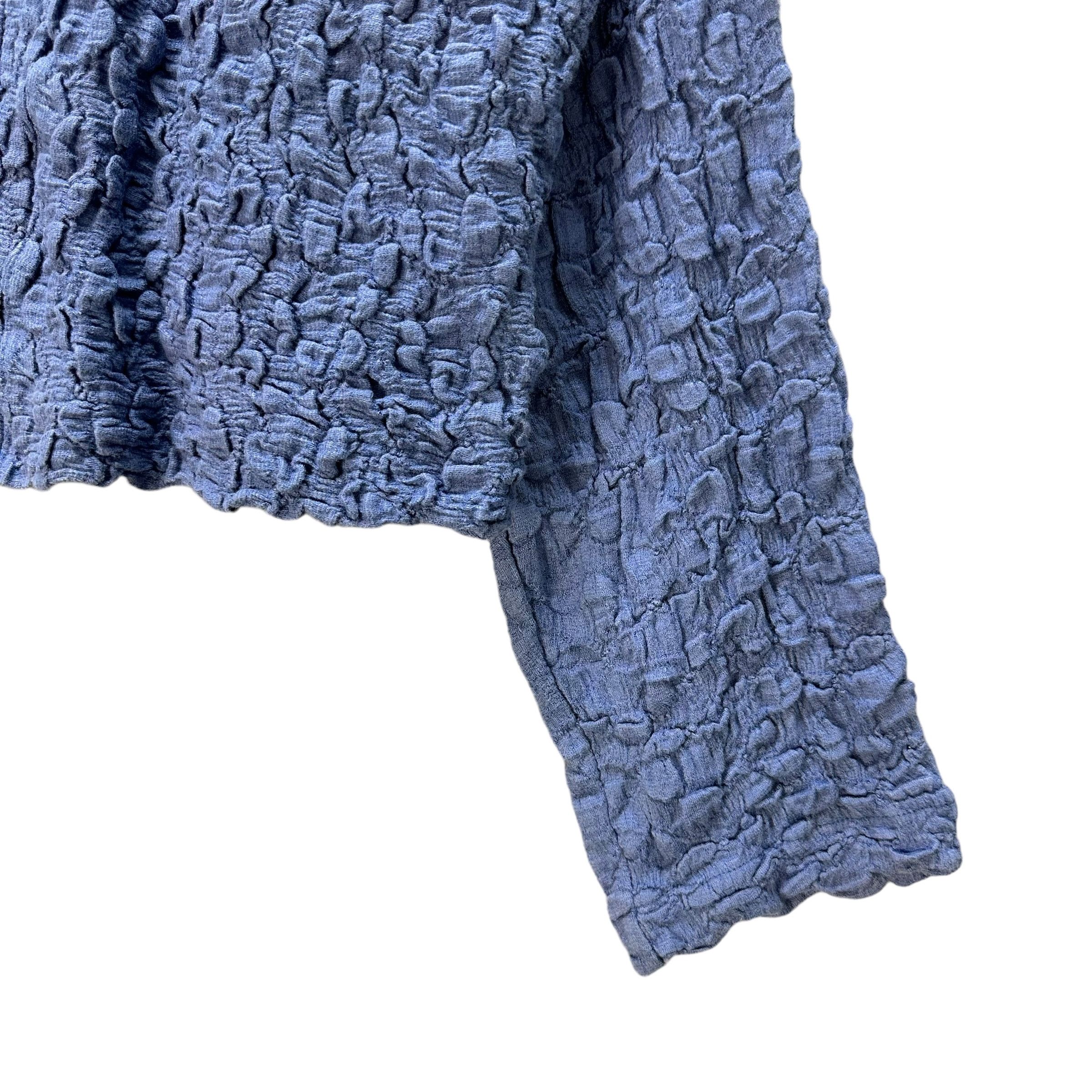 Issey Miyake PLANTATION Issey Miyake Pleated Blue Cardigan #A37-0843 Size M / US 6-8 / IT 42-44 - 5 Thumbnail