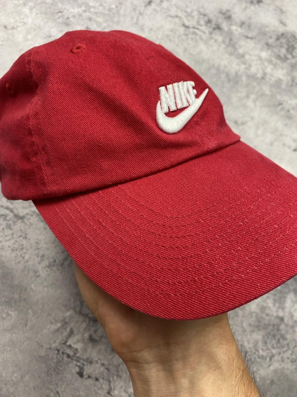 Nike Vintage Nike Cap Red Hat Y2K Spell Out Swoosh Logo 00s Size ONE SIZE - 5 Thumbnail