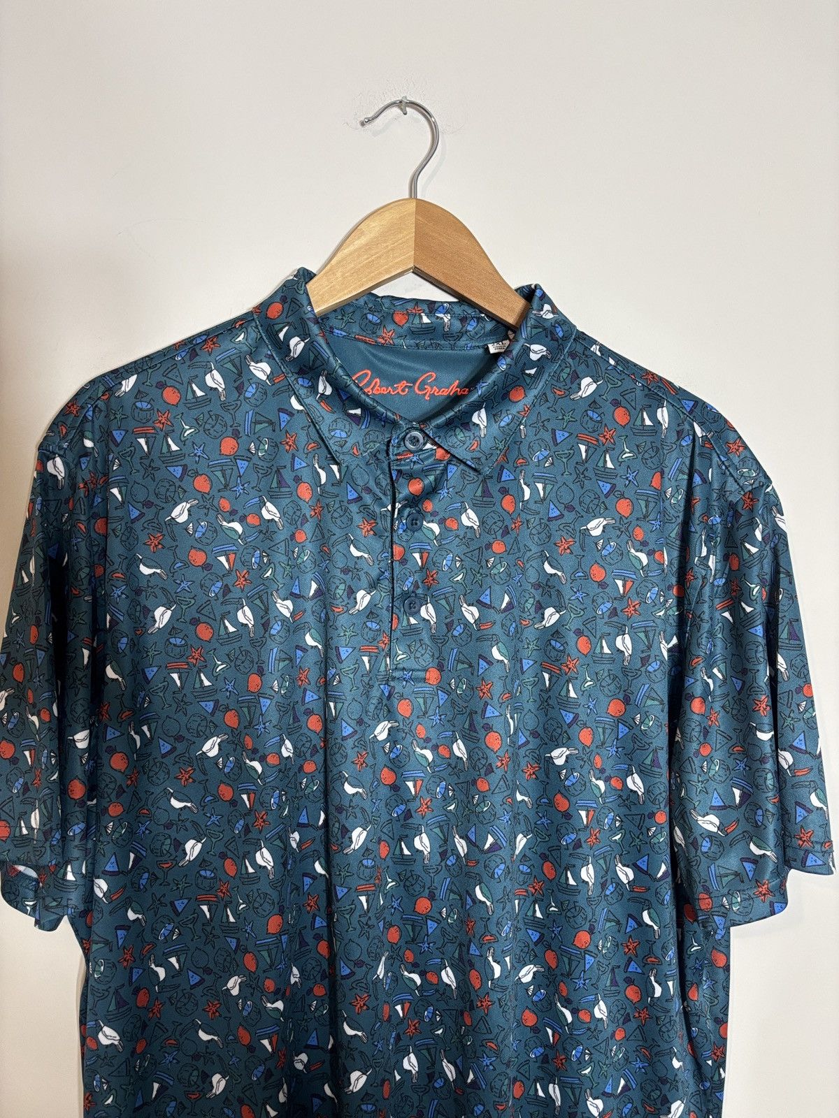 Robert Graham Robert Graham Beach Party Pattern Golf Polo Shirt XXL Size US XXL / EU 58 / 5 - 1 Thumbnail