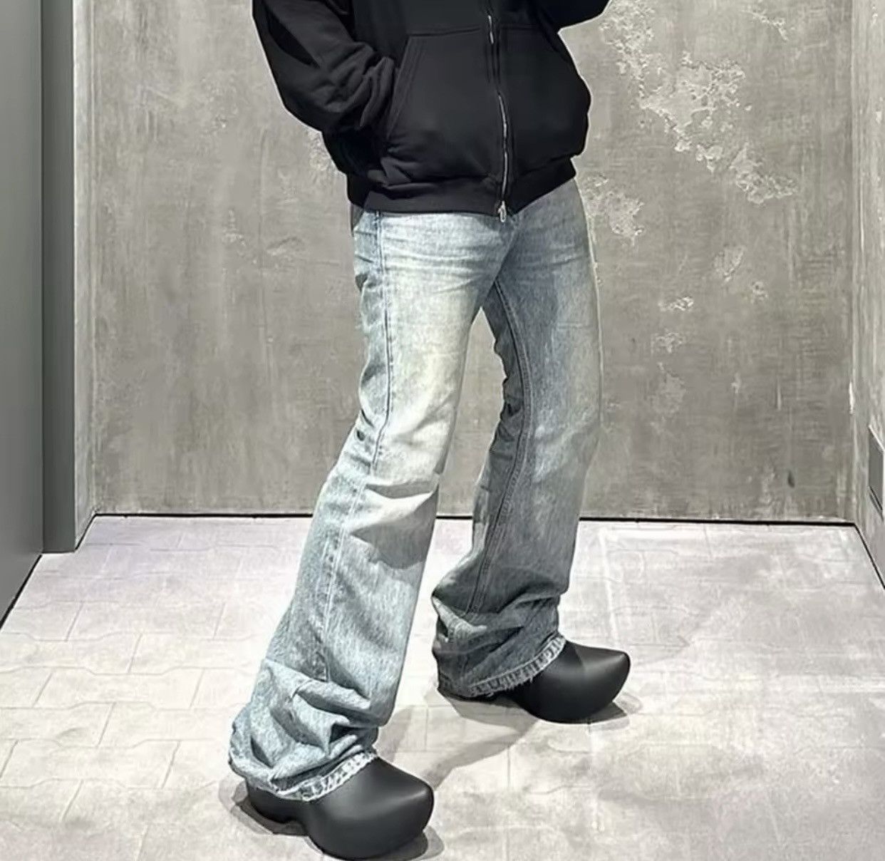 Japanese Brand × Vintage Harajuku Streetwear Washed Vintage Solid Jeans Size US 32 / EU 48 - 3 Thumbnail