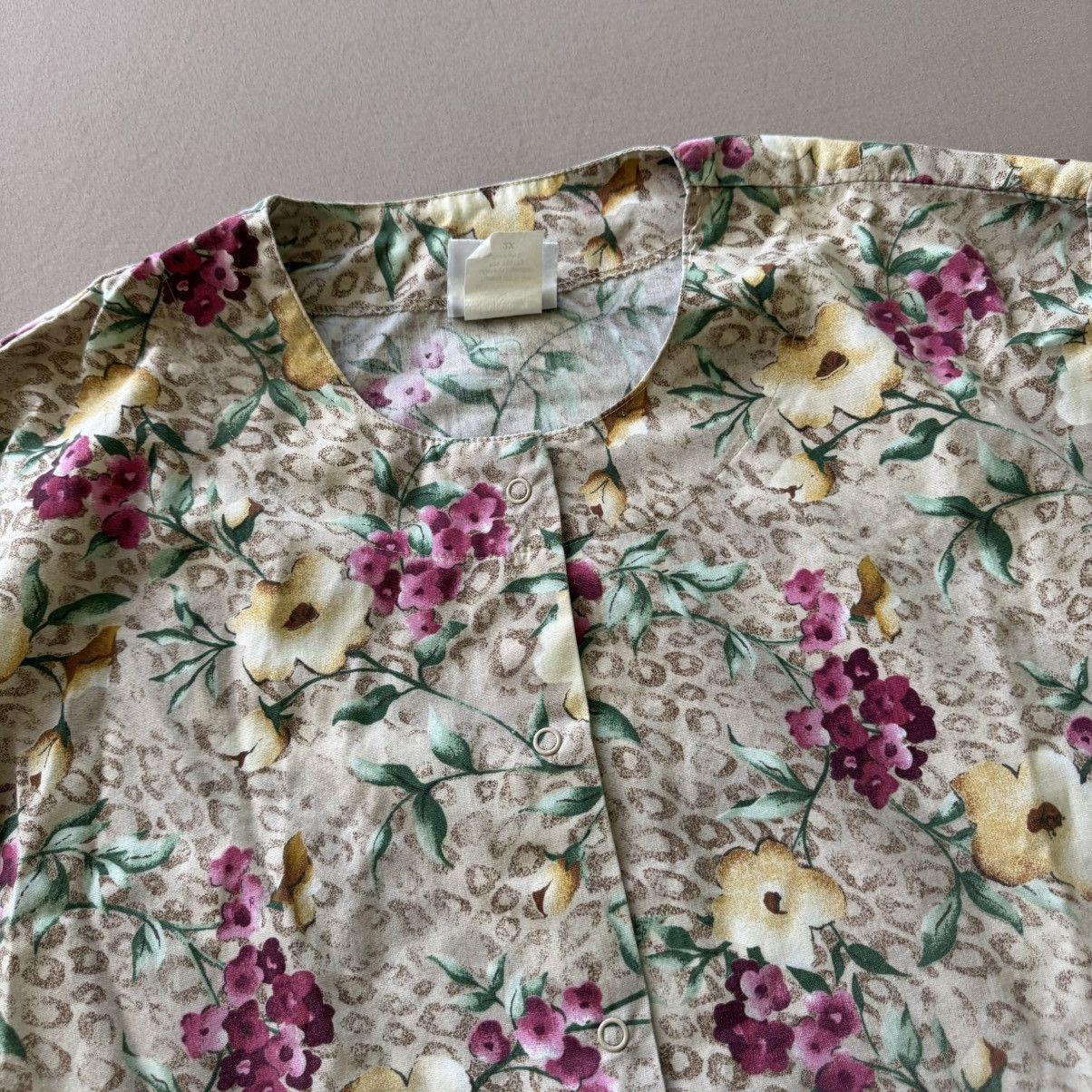 Other Vintage Stars Scrubs Floral House Shirt Size XXL / US 16-18 / IT 52-54 - 6 Thumbnail