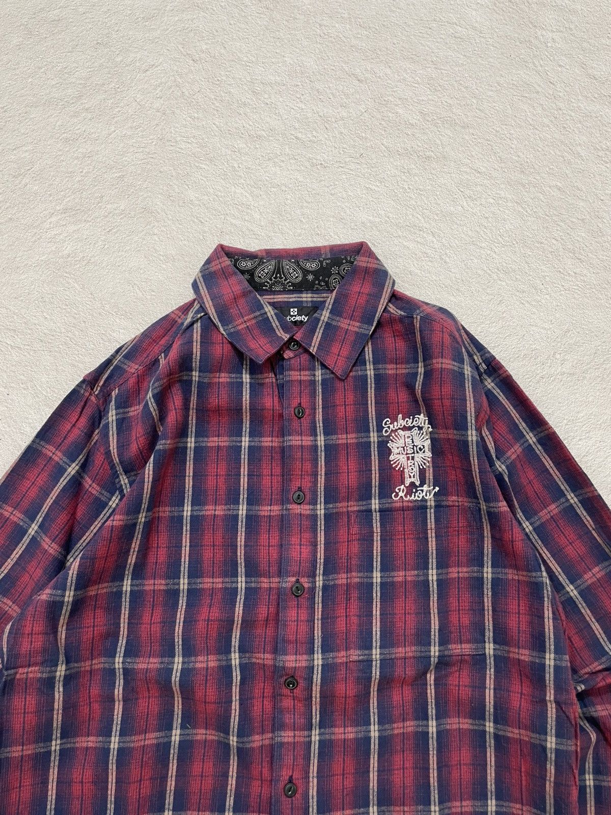 If Six Was Nine 2000s Subciety Music Riot Plaid Shirt ifsix Hysteric LGB Y2K Size US L / EU 52-54 / 3 - 3 Thumbnail