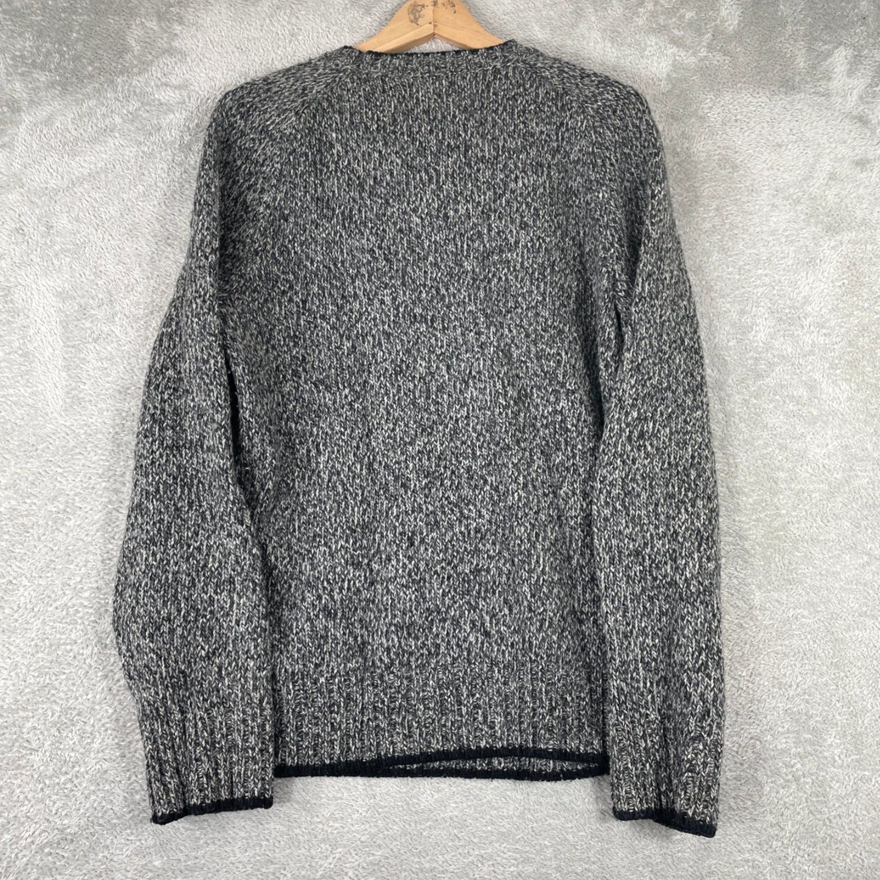 Eddie Bauer Eddie Bauer Sweater Mens S Gray Lambswool Blend Marled Knit Crew Neck Raglan Knit Style Chunky-Knit Pullover Size US S / EU 44-46 / 1 - 6 Thumbnail