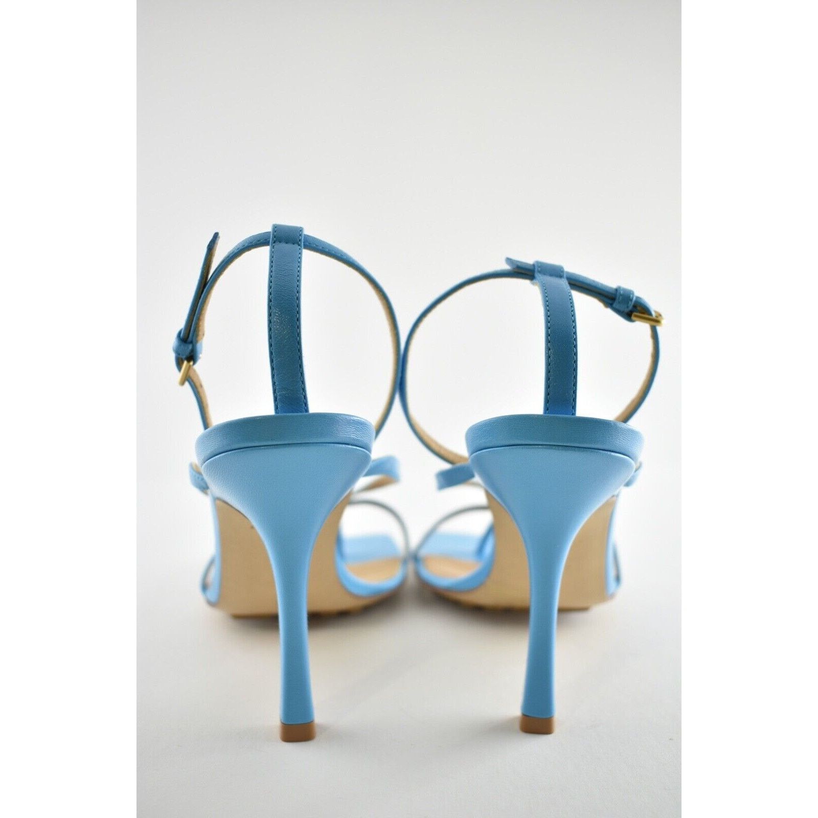 Bottega Veneta Stretch Square Toe Blue Ankle Strap Sandal Heel Pump 36.5 Size US 6.5 / IT 36.5 - 10 Thumbnail