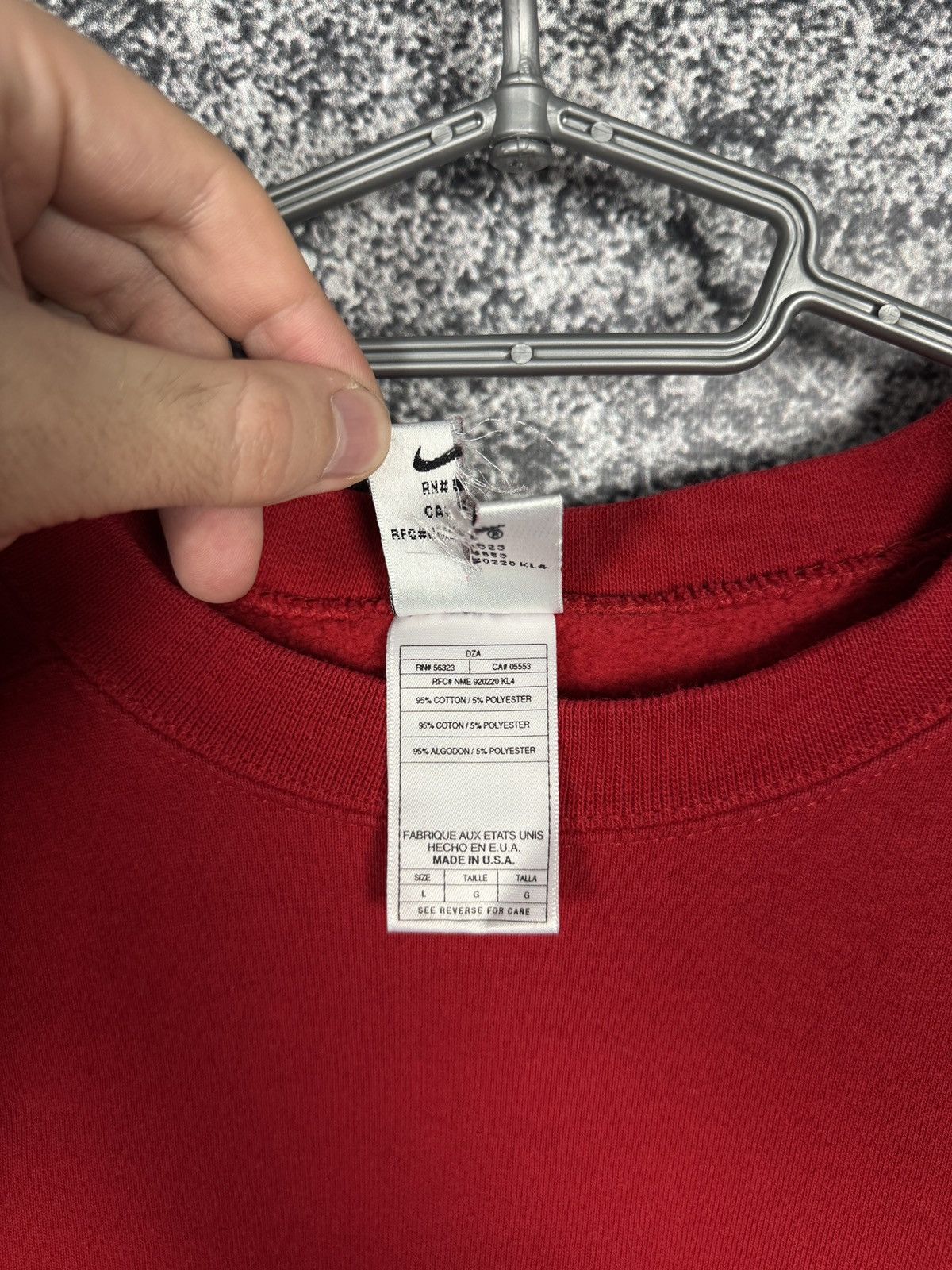 Nike Nike Vintage 90s Sweatshirt Pullover Swoosh Made in USA Sz L Size US L / EU 52-54 / 3 - 8 Thumbnail