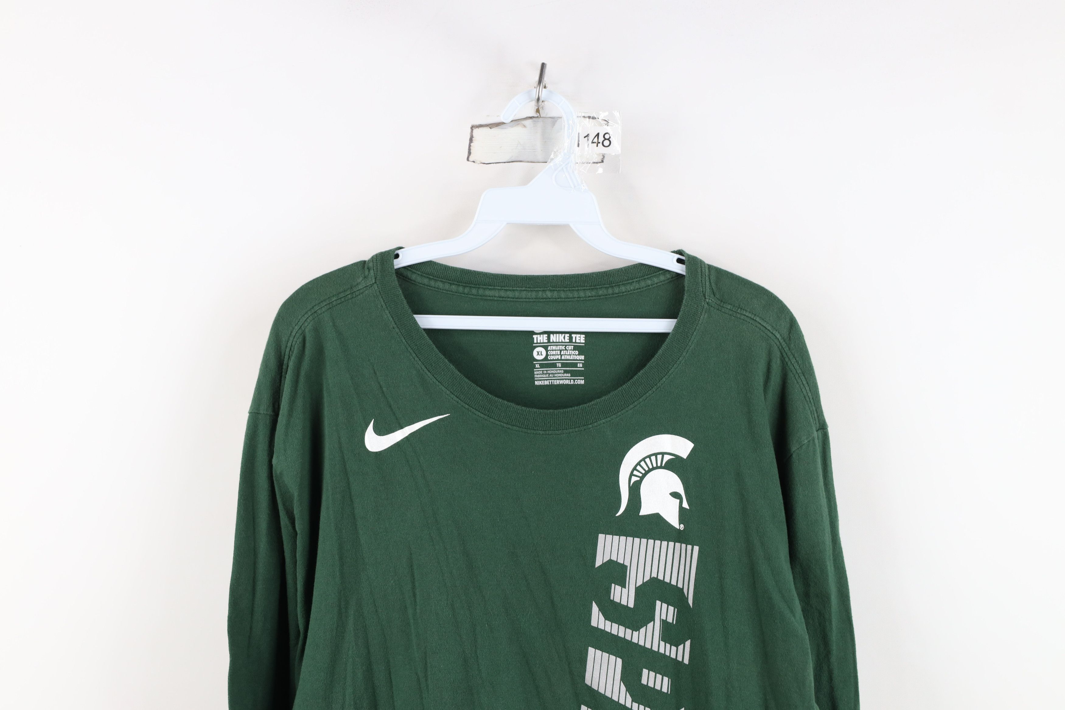 Nike Nike Michigan State University Long Sleeve T-Shirt Green Size US XL / EU 56 / 4 - 2 Thumbnail