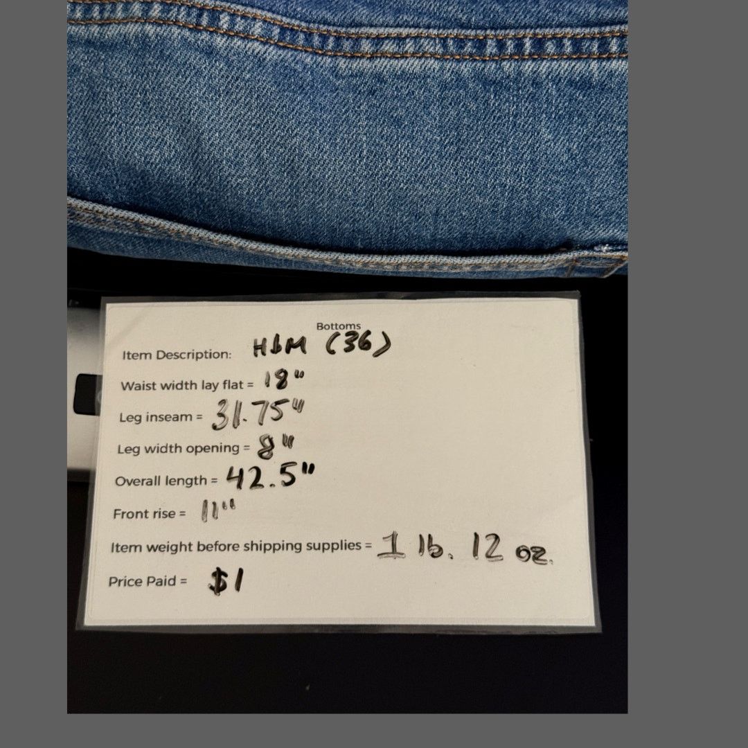 H&M H&M Regular Fit Blue Denim Jeans Men's Size 36x32 Size US 36 / EU 52 - 8 Thumbnail