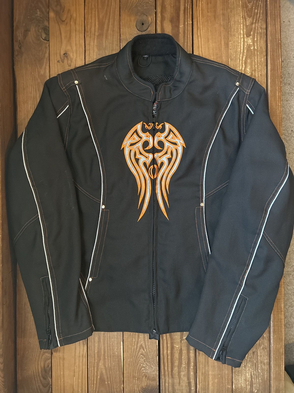 Vintage Vintage Y2K Black Tribal Motorcycle Jacket Size US L / EU 52-54 / 3 - 1 Thumbnail