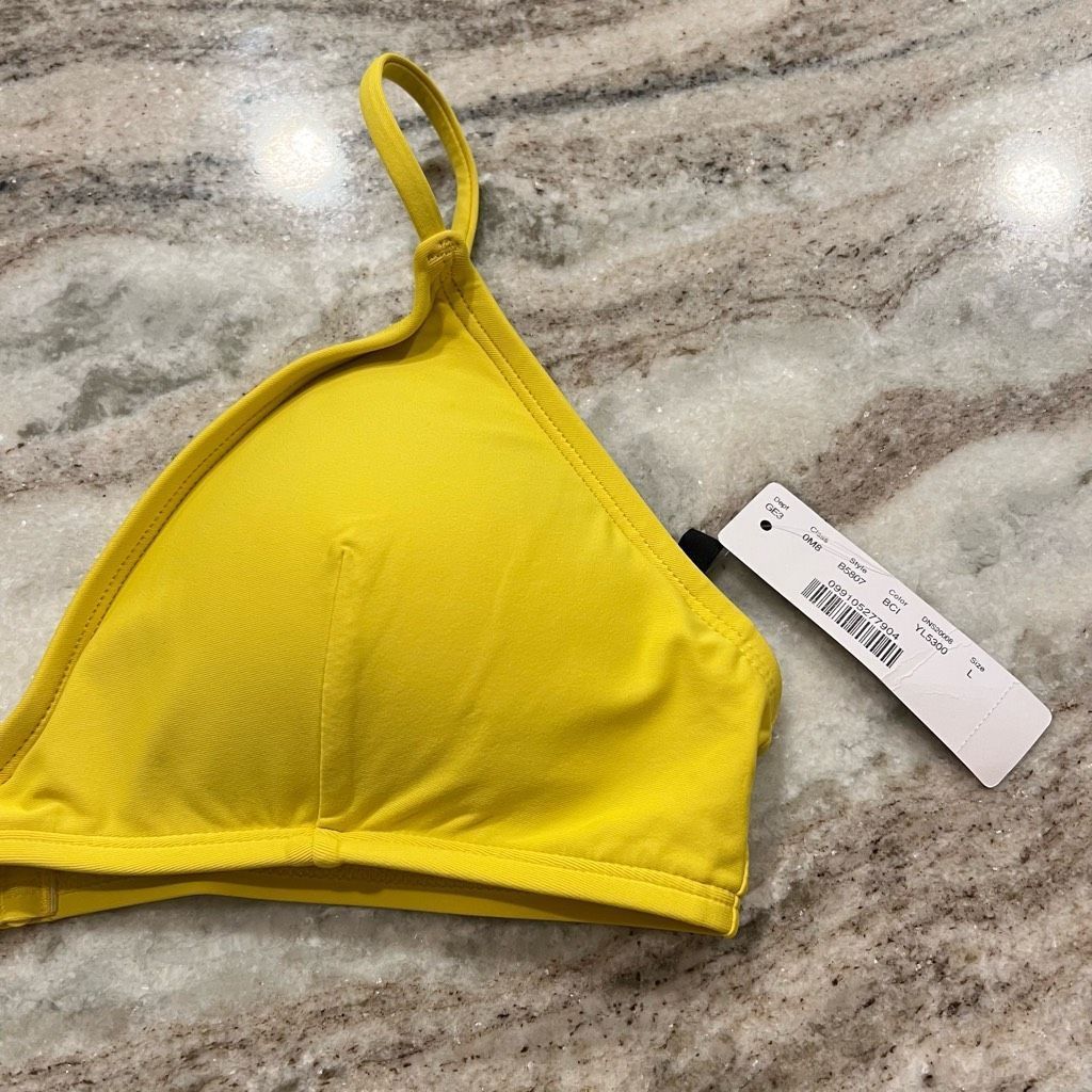 Other J. Crew French Bikini Top in Neon Yellow Molded Cup Women’s Size ONE SIZE - 5 Thumbnail