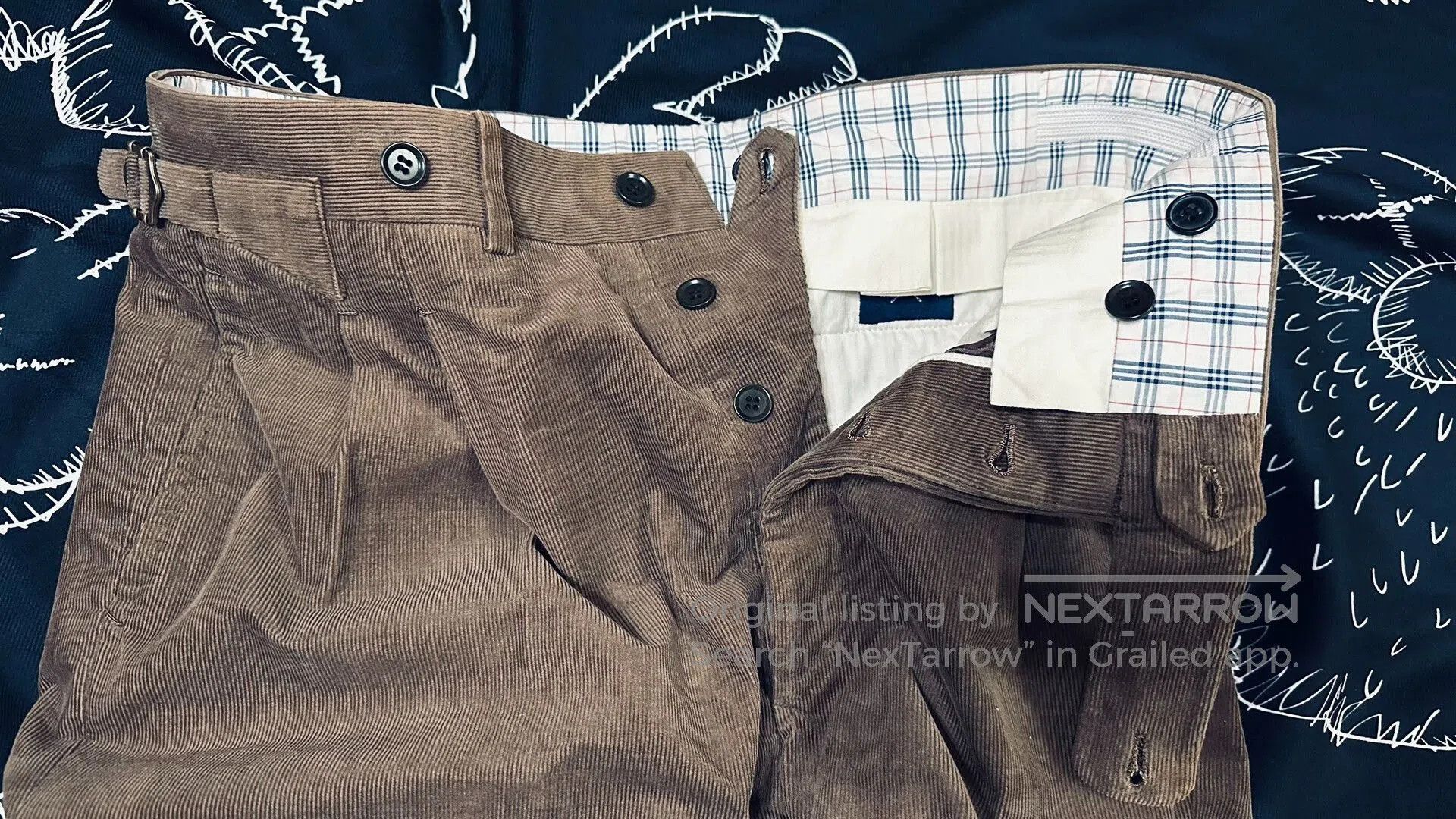 Japanese Brand Custom High-Waisted Corduroy Pants. Size US 30 / EU 46 - 8 Thumbnail