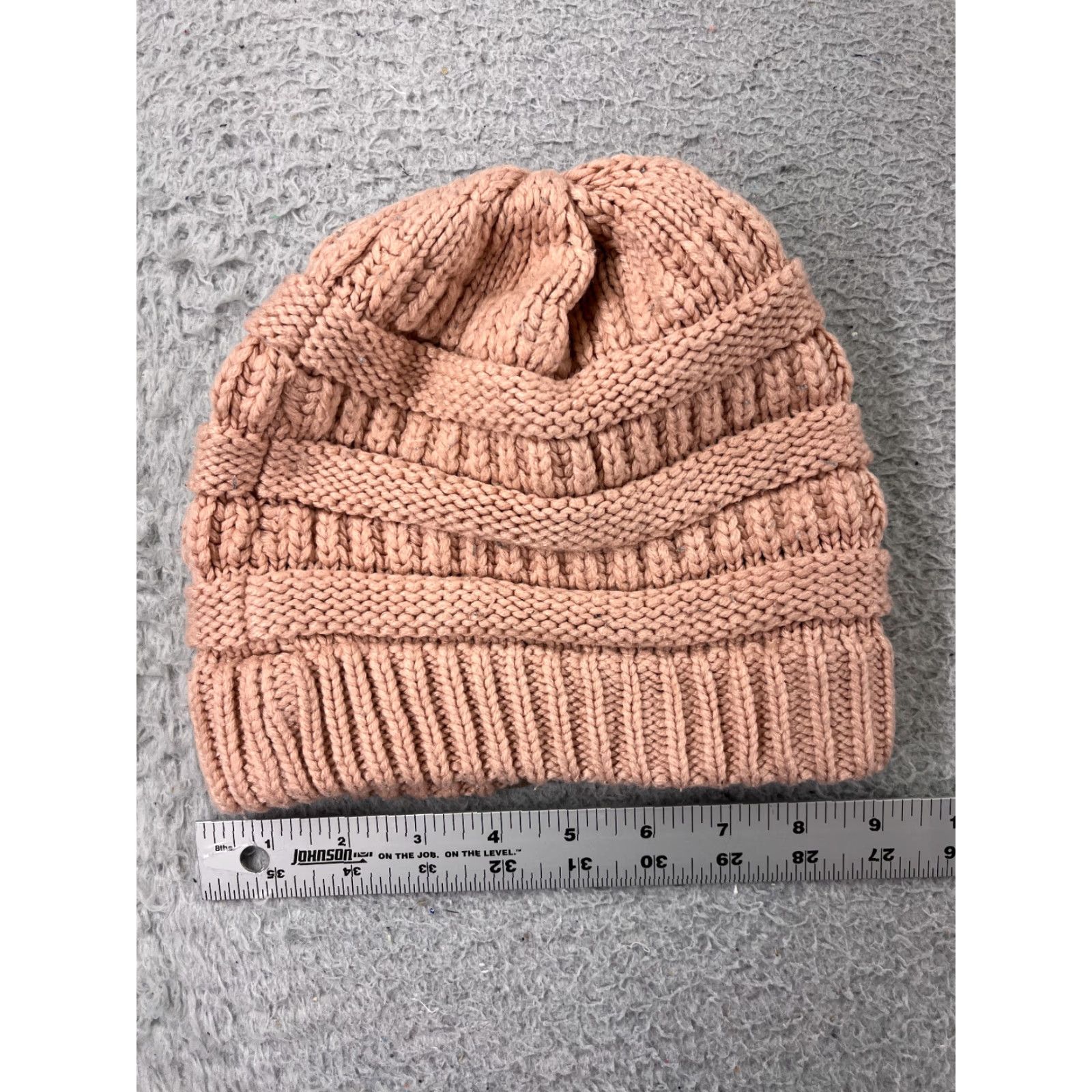 Vintage C.C Exclusive Beanie Toque Womens One Size Pink Knit 100% Acrylic Winter Ski Size ONE SIZE - 3 Thumbnail