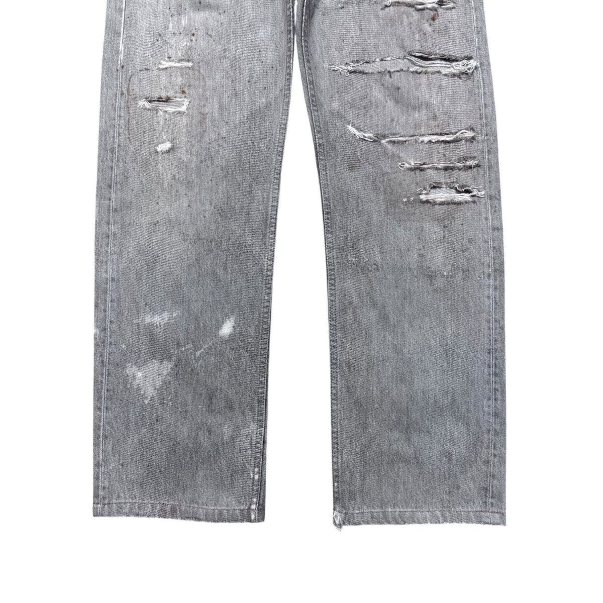 Levi's Vintage Levis 501 Rusty Thashed Jeans Faded Black Size US 33 - 8 Thumbnail