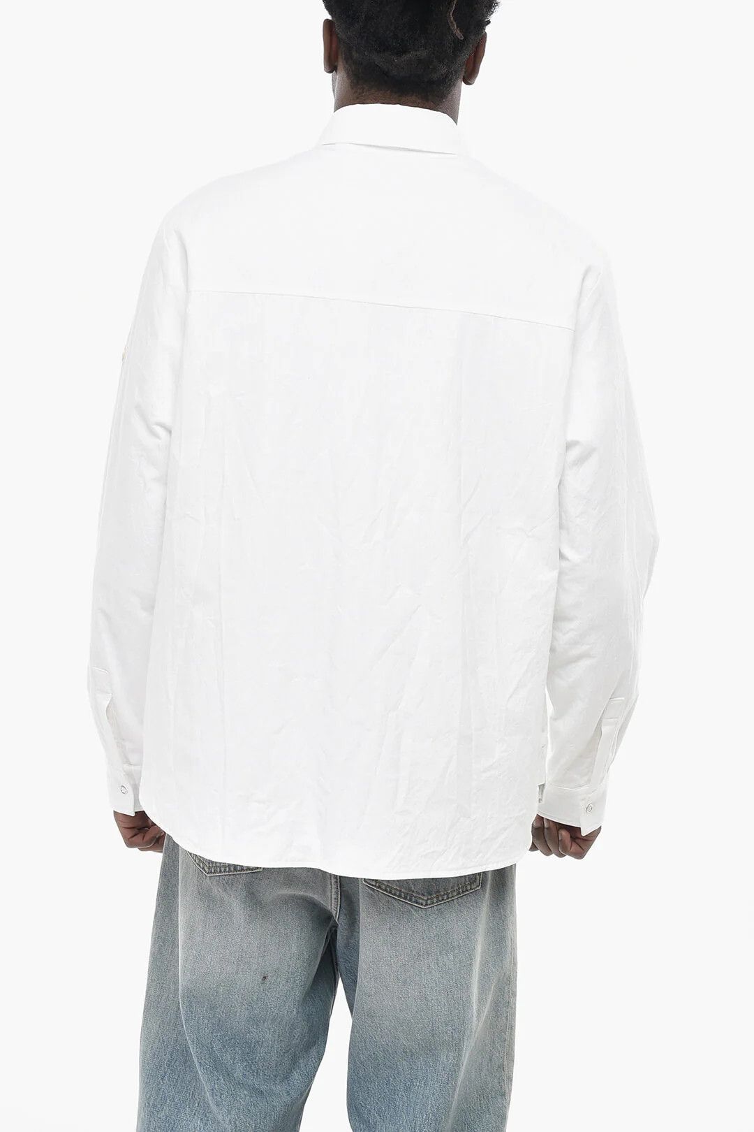 Moncler og1mm0426 Cotton Overshirt in White Size US L / EU 52-54 / 3 - 2 Thumbnail