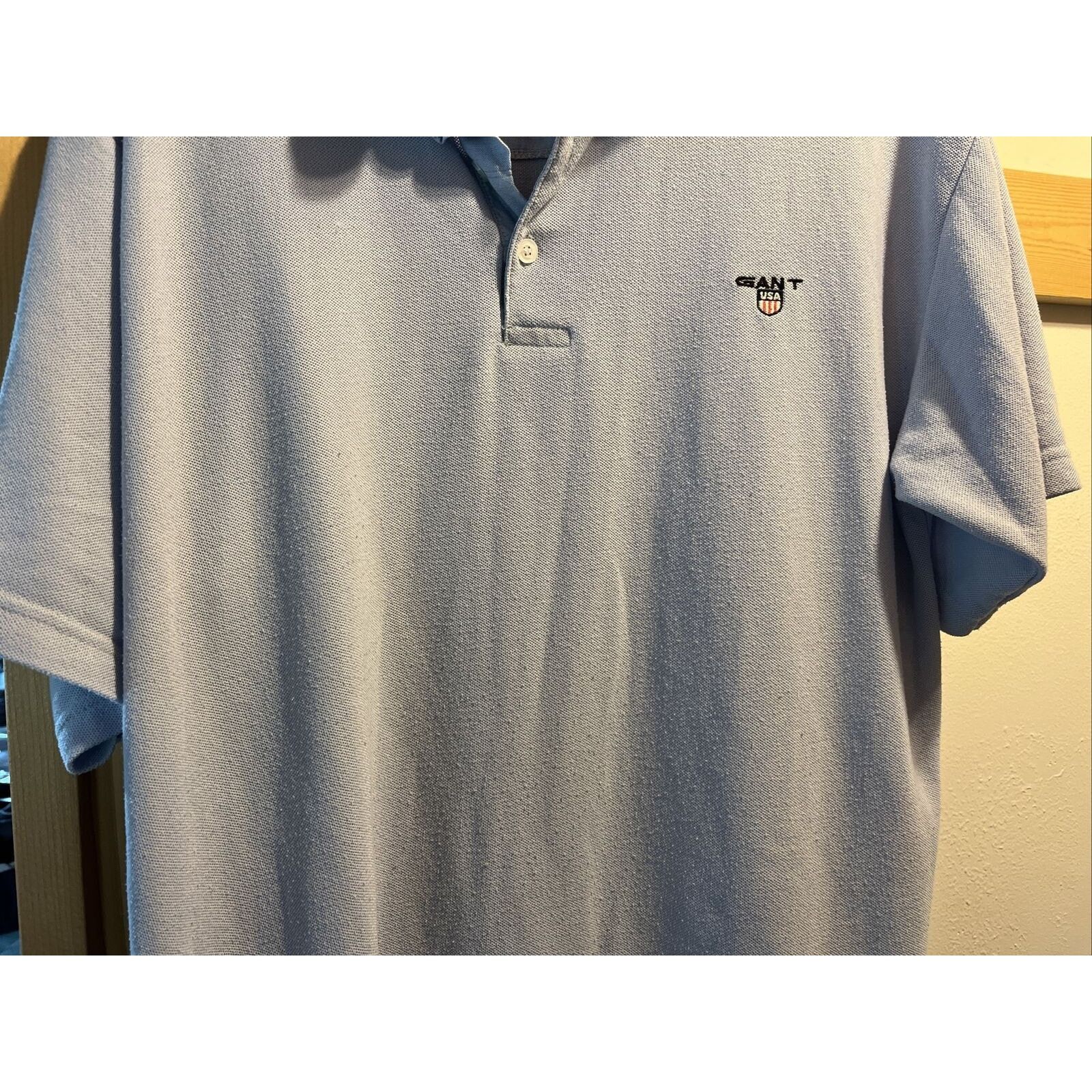 Gant Gant Vintage Men’s M Light Blue 1/4 Button Cotton Polo Shirt Size US M / EU 48-50 / 2 - 9 Thumbnail