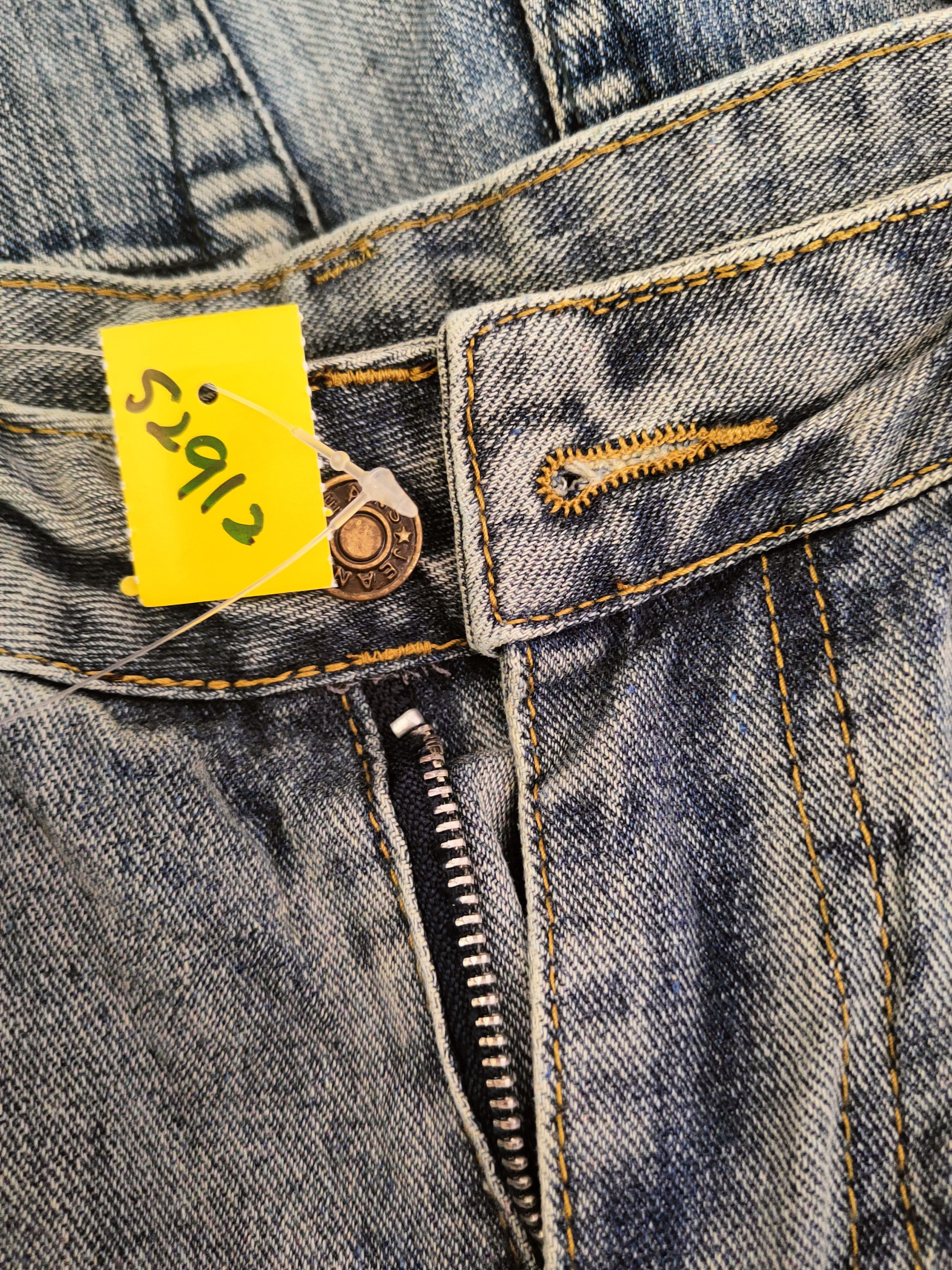 Japanese Brand D Japan Palazo Blue Distressed Ripped denim Jeans #S2912 Size 30" / US 8 / IT 44 - 14 Thumbnail