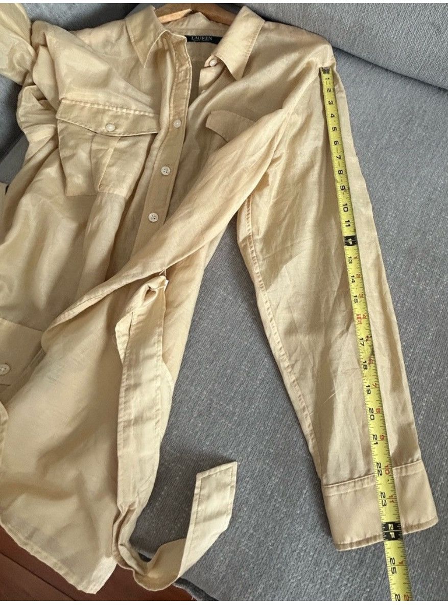 Lauren Ralph Lauren Lauren Ralph Cotton Silk Beige XXL Shirt Size XXL / US 16-18 / IT 52-54 - 9 Thumbnail