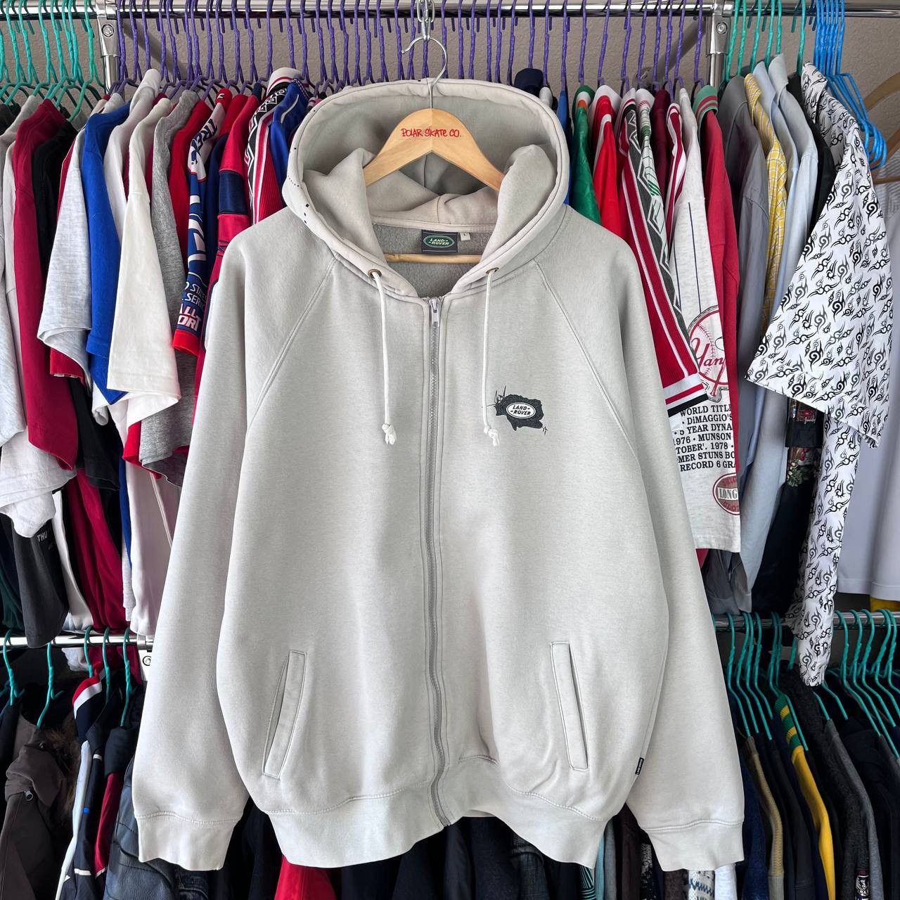 Vintage Rare 00s Land Rover Full Zip Hoodie Motorsport Rally Size US L / EU 52-54 / 3 - 2 Thumbnail
