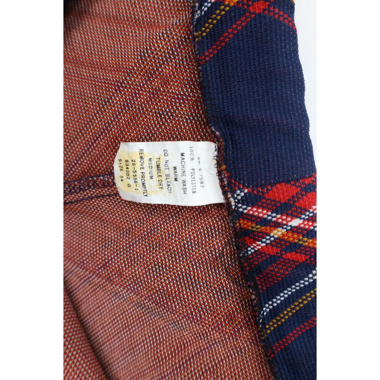 Vintage Vintage 70s Streetwear Distressed Knit Plaid Skirt Size 34" / US 12 / IT 48 - 6 Thumbnail