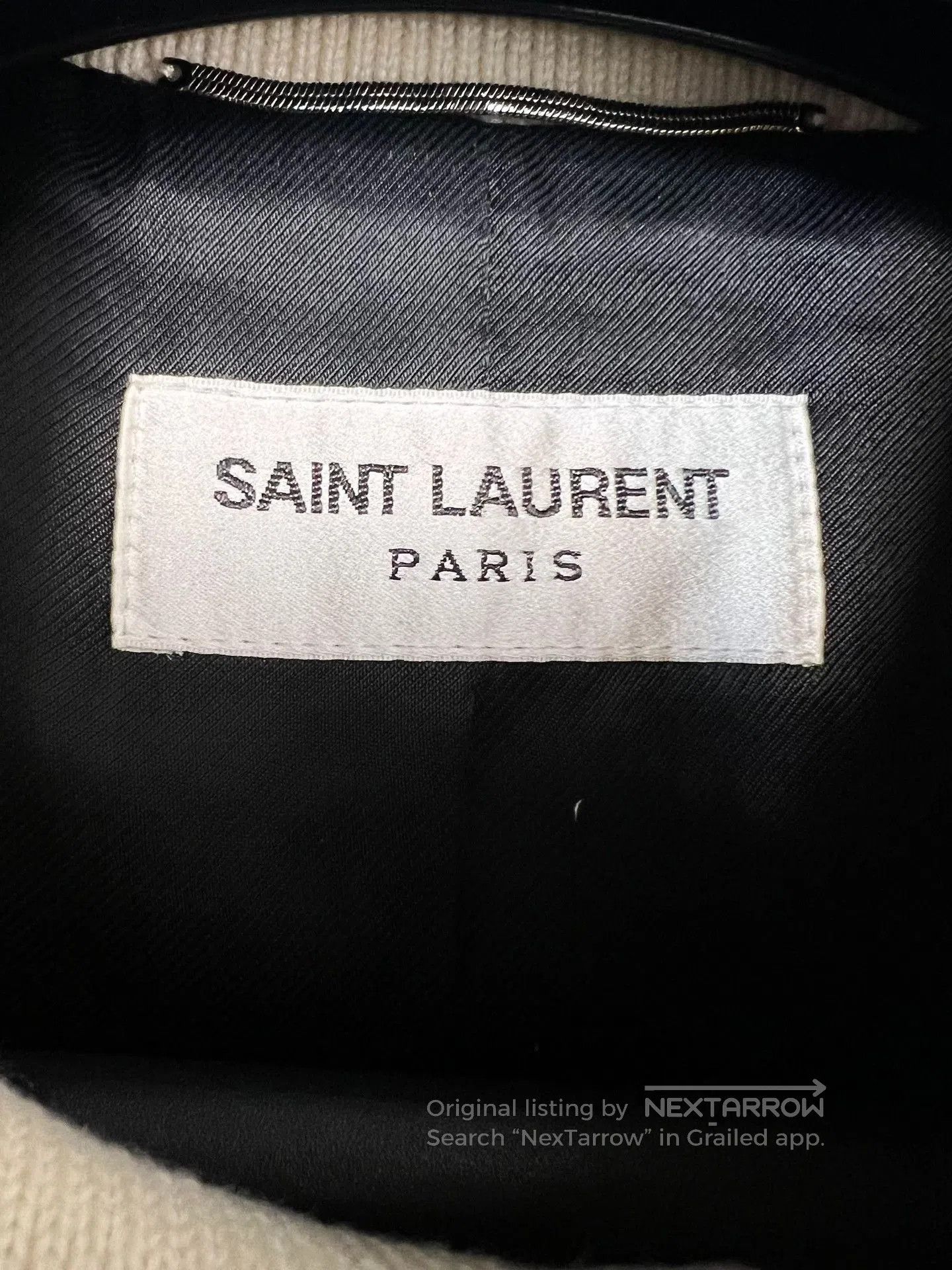 Saint Laurent Paris Saint Laurent Cream Varsity Jacket. Size US L / EU 52-54 / 3 - 3 Thumbnail