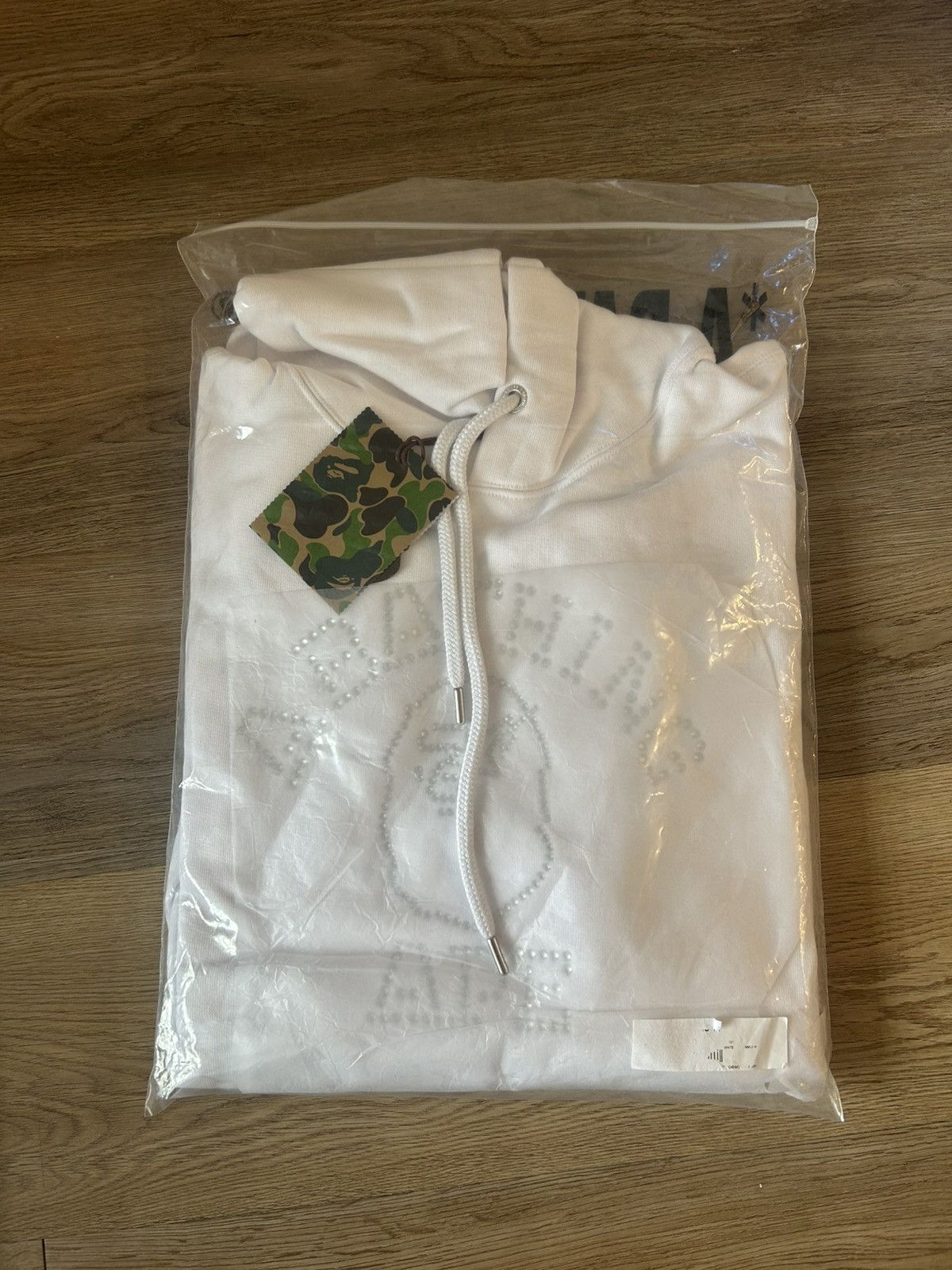 Bape RHINESTONE COLLEGE PULLOVER HOODIE