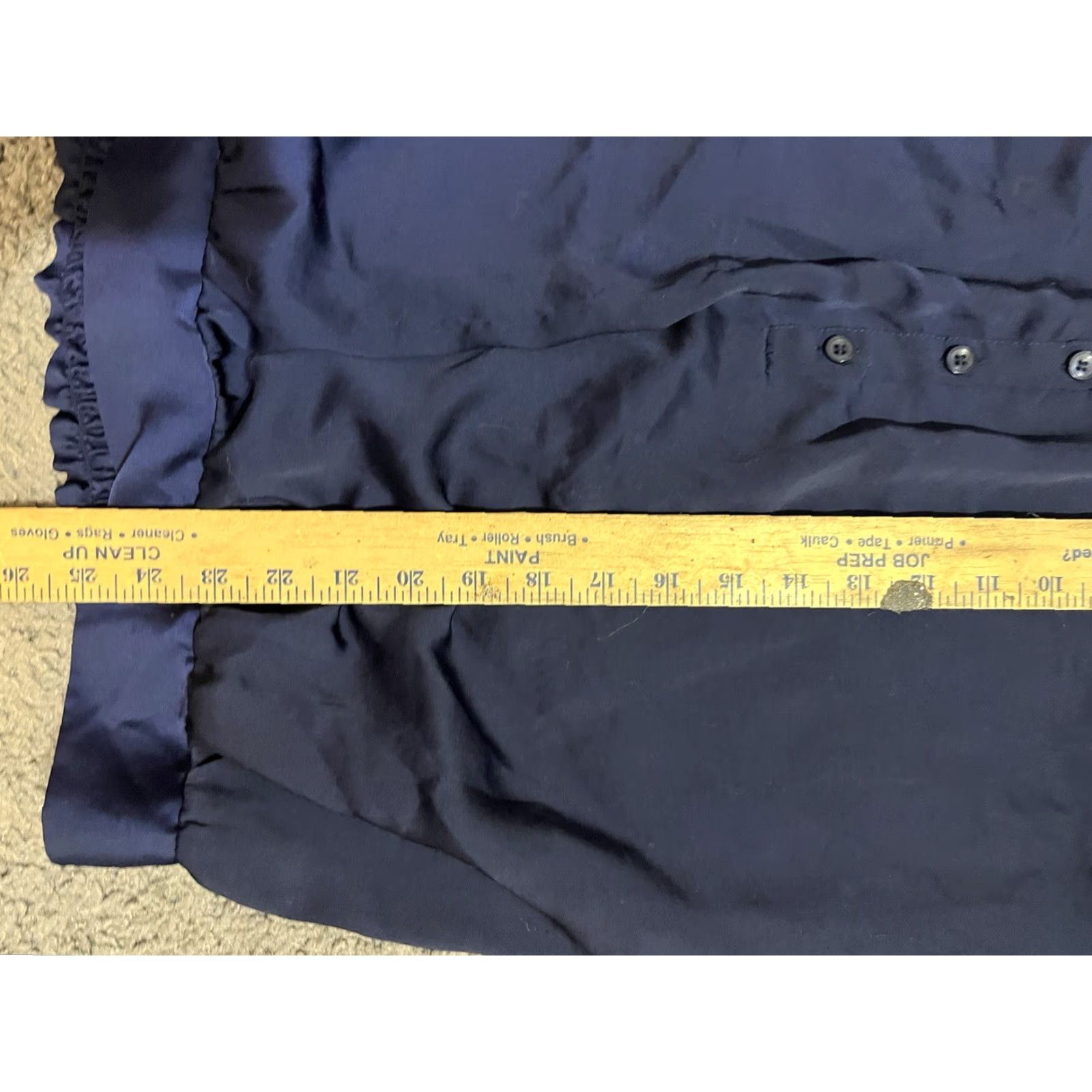 Vintage New York & Company Womens Blouse M Long Sleeve Crew Neck Blue Stretch Casual Designer Size M / US 6-8 / IT 42-44 - 5 Thumbnail