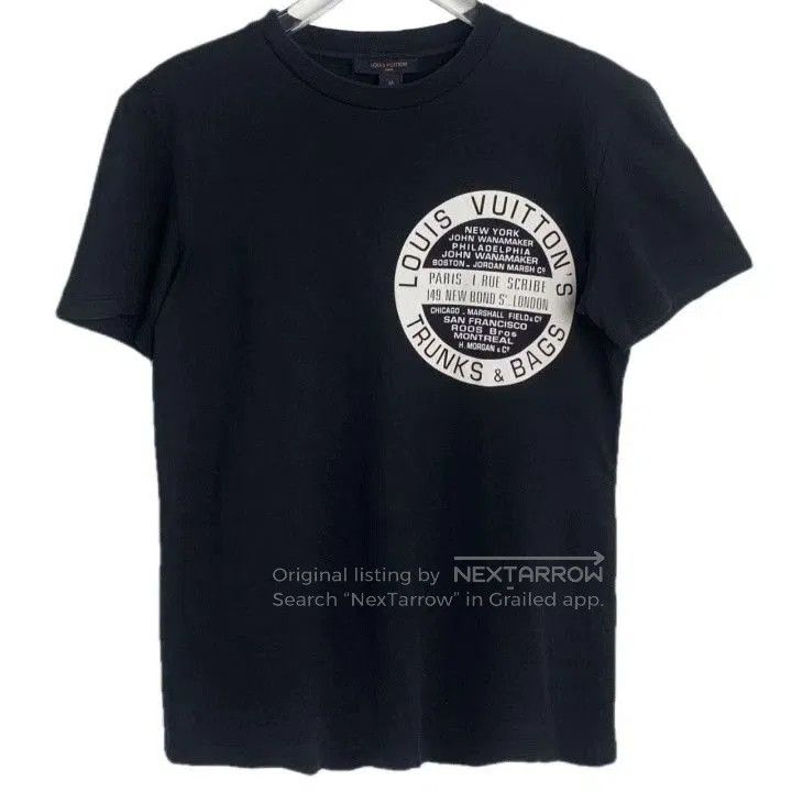Louis Vuitton Louis Vuitton Black Logo Print Cotton T. Size US M / EU 48-50 / 2 - 1 Thumbnail