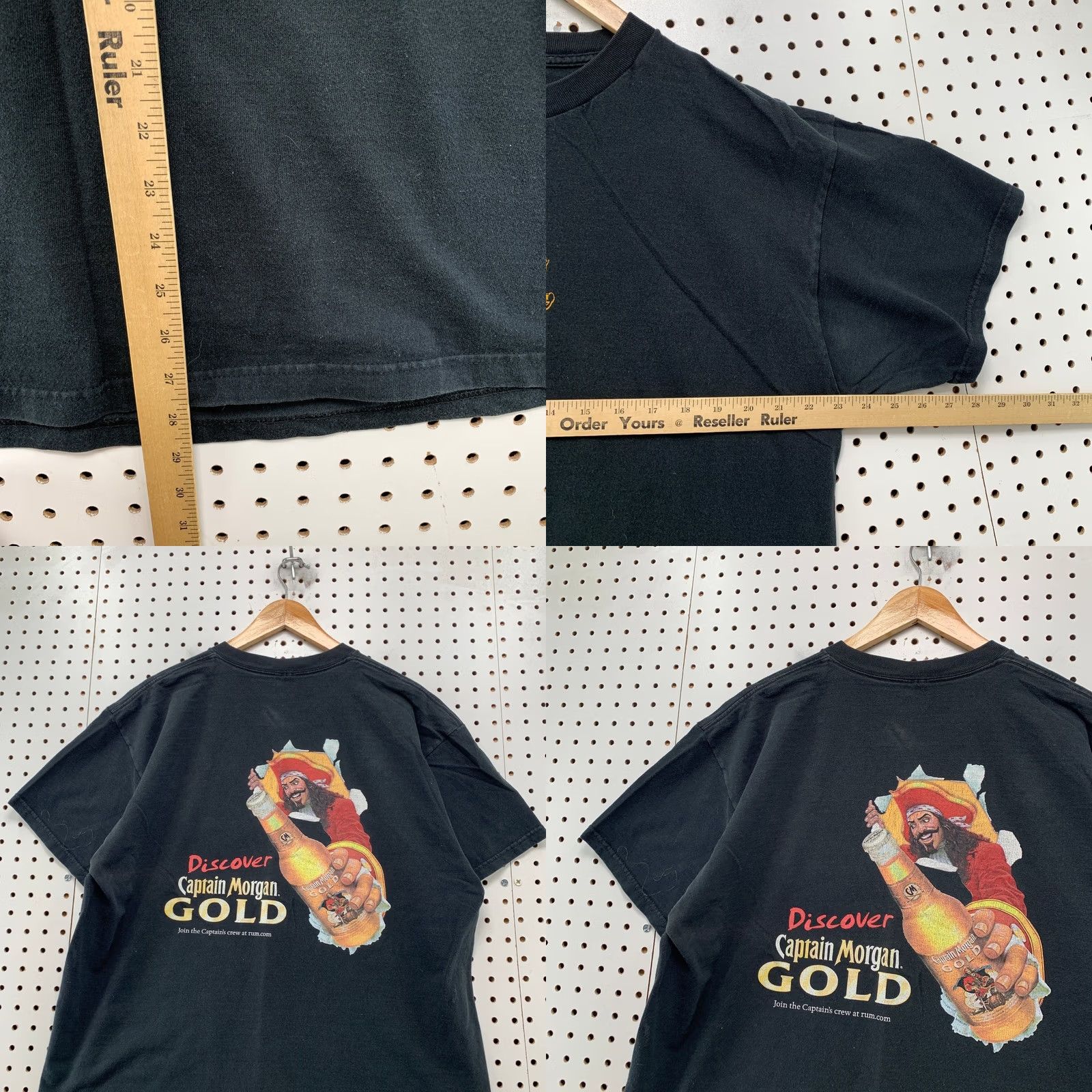 Fruit Of The Loom VINTAGE Captain Morgan Shirt Mens XL Black Graphic Liquor Pirates Crew Neck T-Shirt Shirt Mens XL Black Graphic Pirate Liquor Size US XL / EU 56 / 4 - 8 Thumbnail
