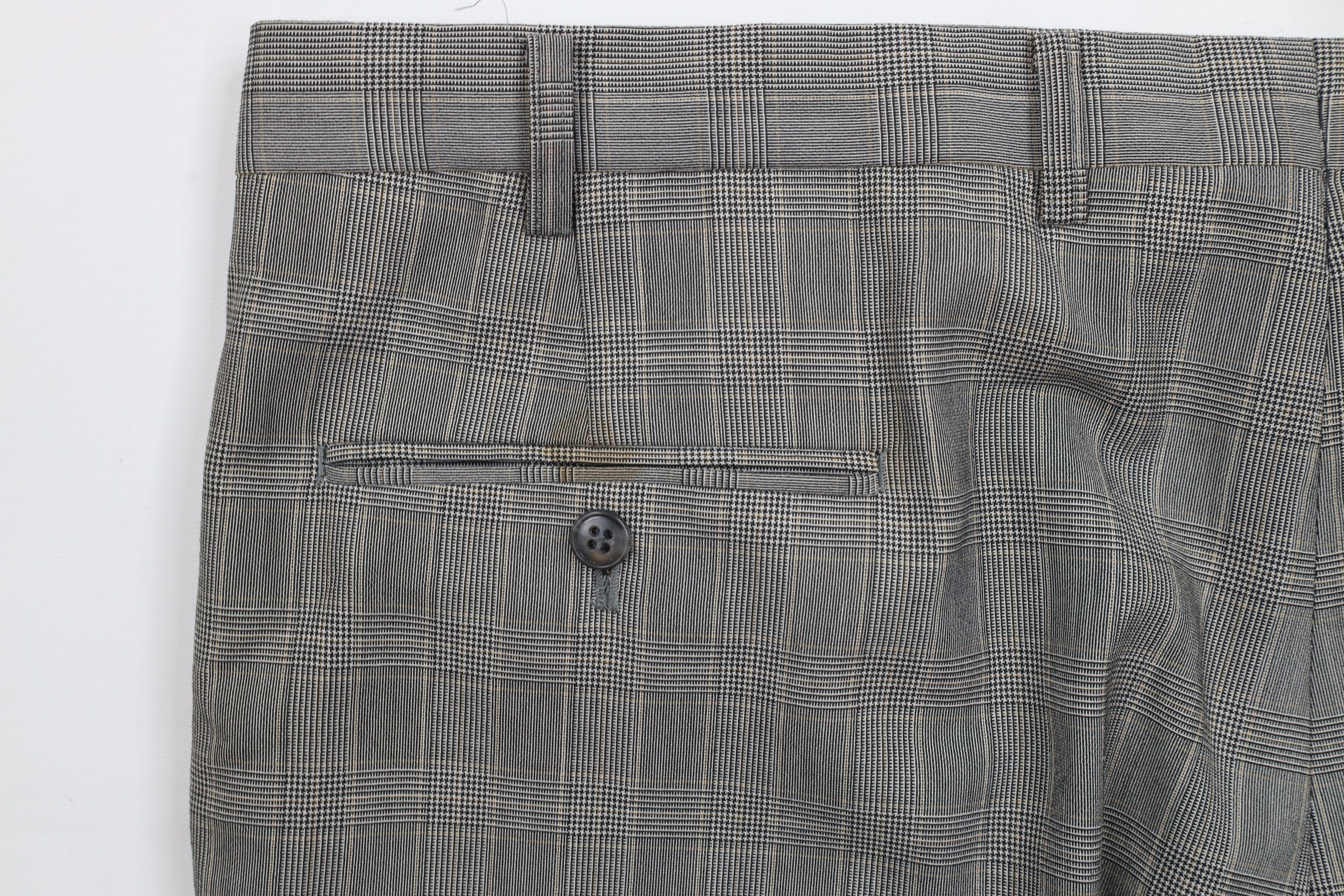 Ralph Lauren Vintage 90s Ralph Lauren Houndstooth Cuffed Wide Leg Pants Size US 42 / EU 58 - 12 Thumbnail