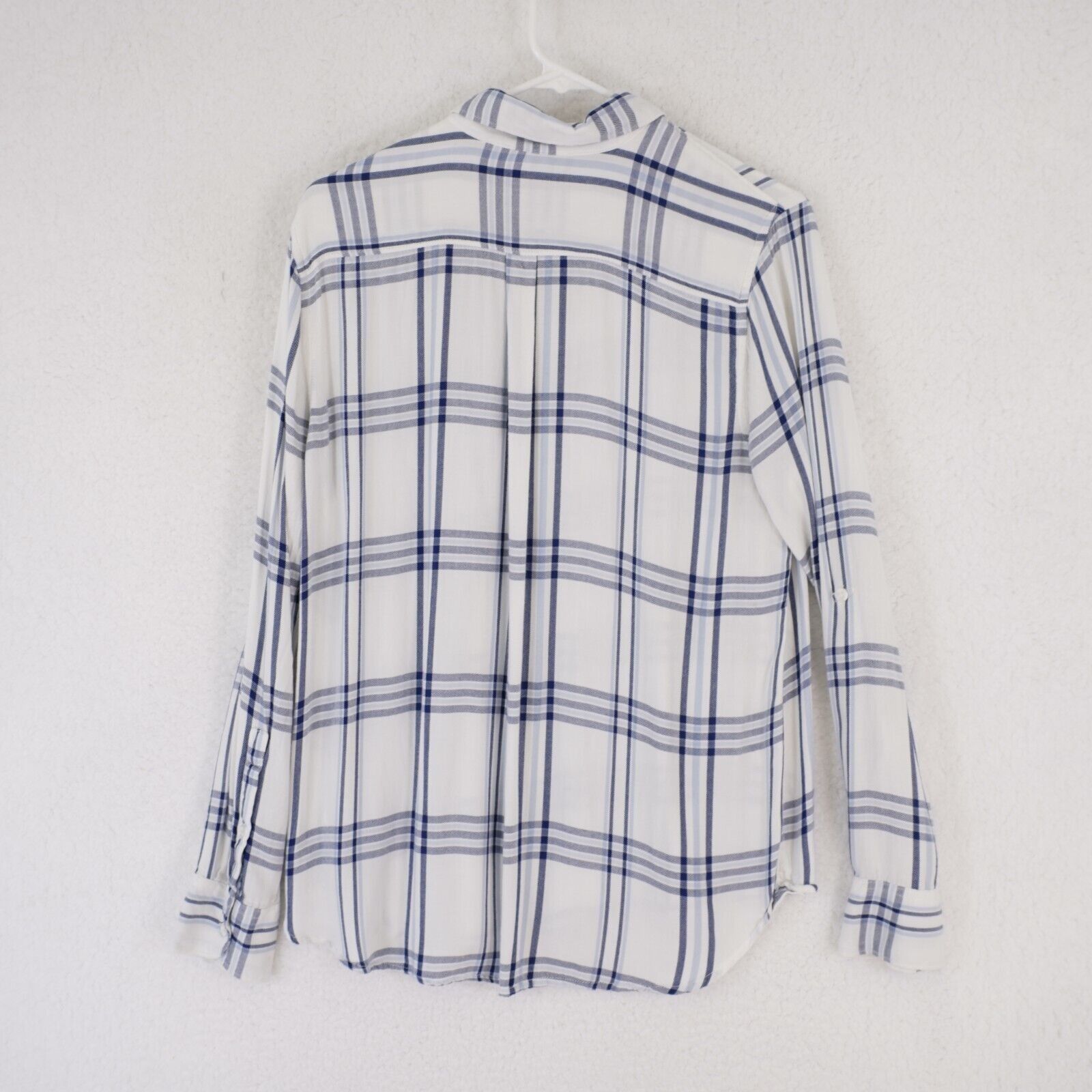 Woolrich Woolen Mills Woolrich Large Blue White Plaid Cotton Flannel Long Sleeve C Size L / US 10 / IT 46 - 6 Thumbnail