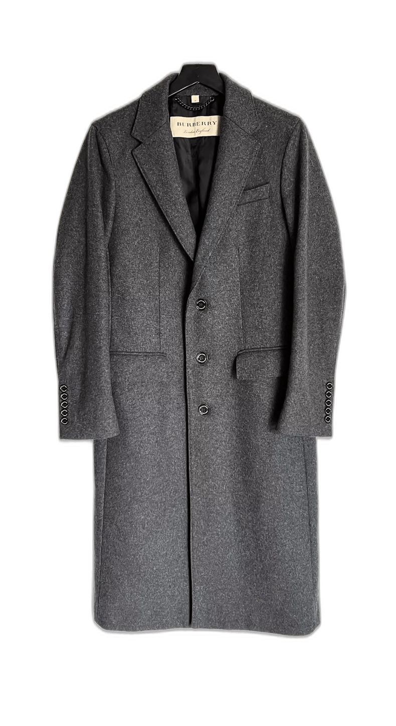 Burberry Burberry Gray Over-the-Knee Chester Coat Size US L / EU 52-54 / 3 - 1 Thumbnail