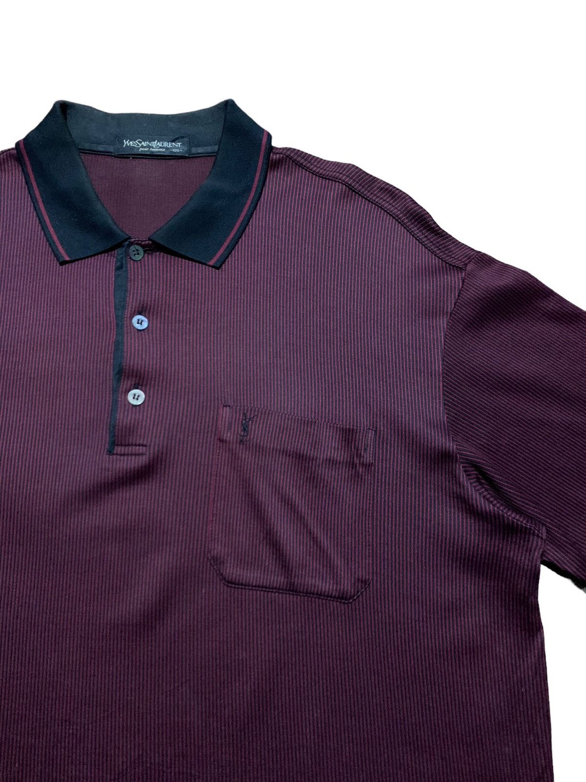 Yves Saint Laurent pin stripe polo shirt