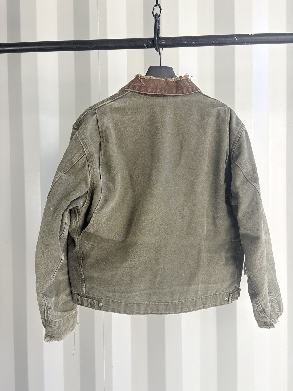 Carhartt Vintage Carhartt Detroit Faded Thrashed Jacket GRUNGE Boxy Size US L / EU 52-54 / 3 - 3 Thumbnail