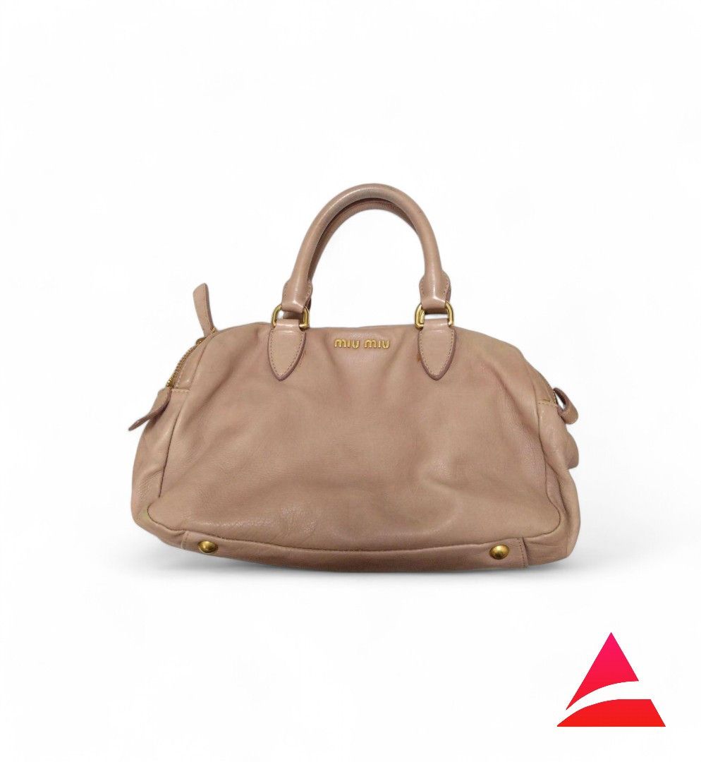 Miu Miu Miu Miu - Handbag Pink Gold Hardware Vintage Leather Y2K Size ONE SIZE - 1 Thumbnail